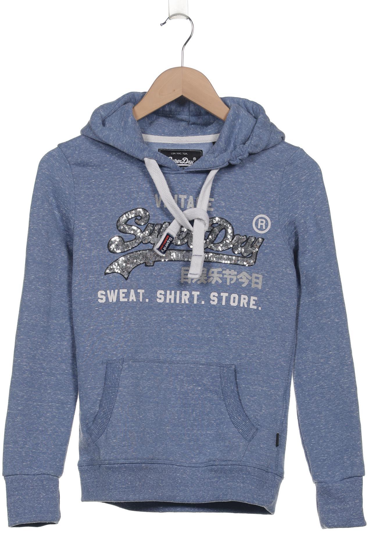 

Superdry Damen Kapuzenpullover, blau, Gr. 36