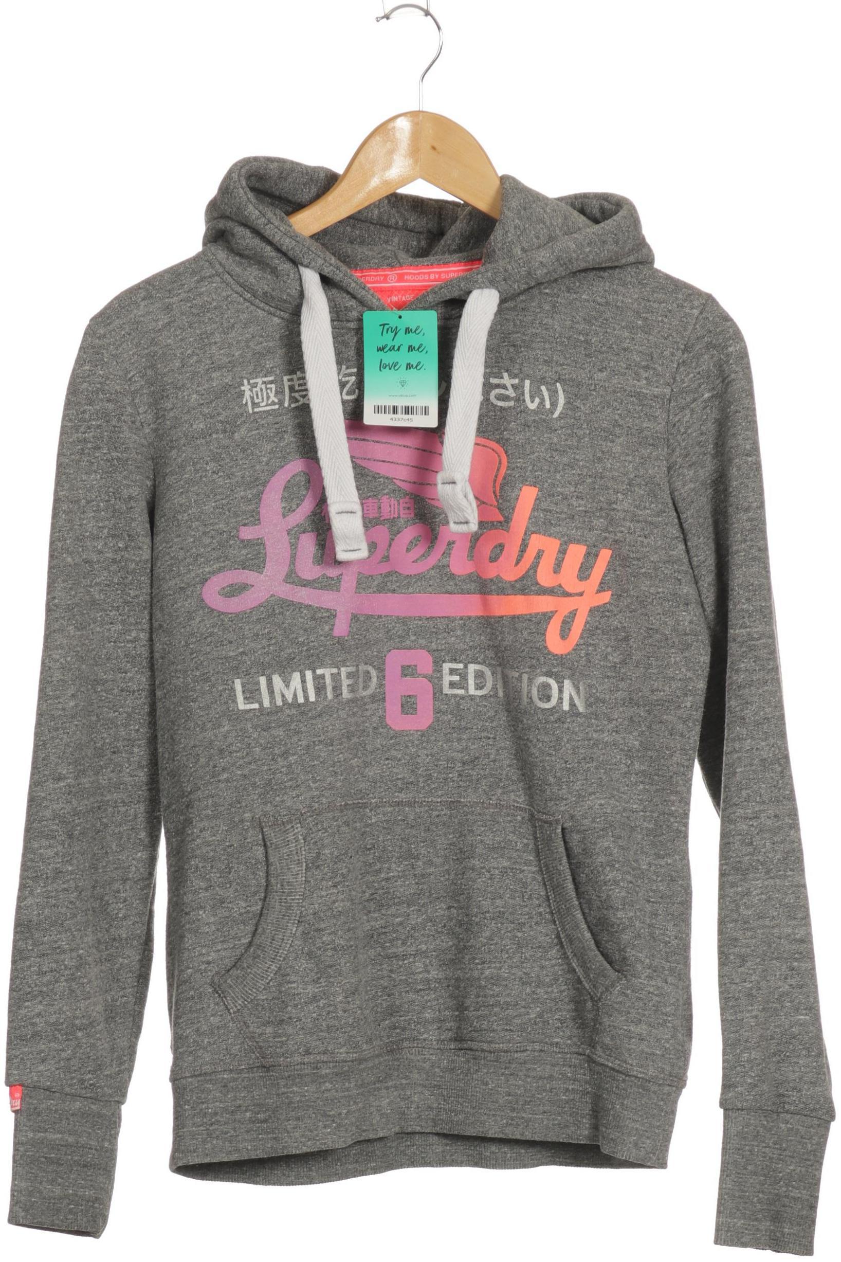 

Superdry Damen Kapuzenpullover, grau, Gr.