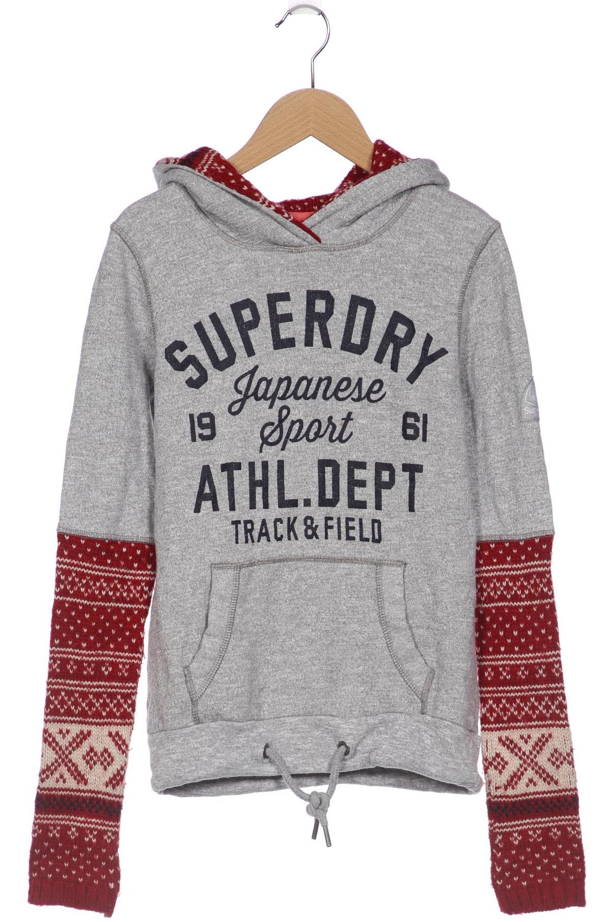 

Superdry Damen Kapuzenpullover, grau, Gr. 34