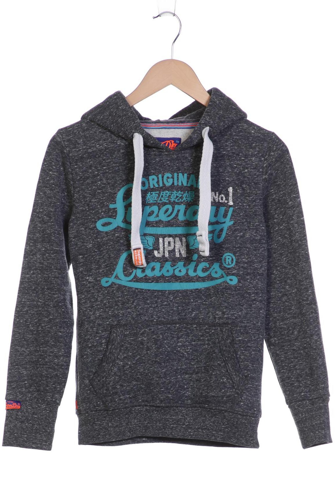 

Superdry Damen Kapuzenpullover, grau, Gr. 34