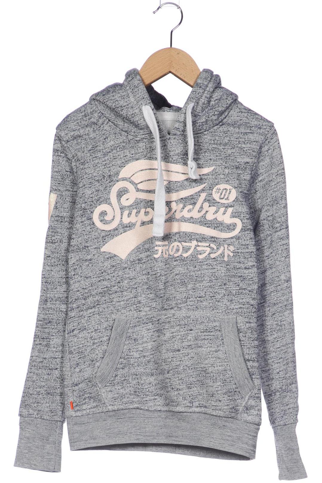 

Superdry Damen Kapuzenpullover, grau, Gr. 36