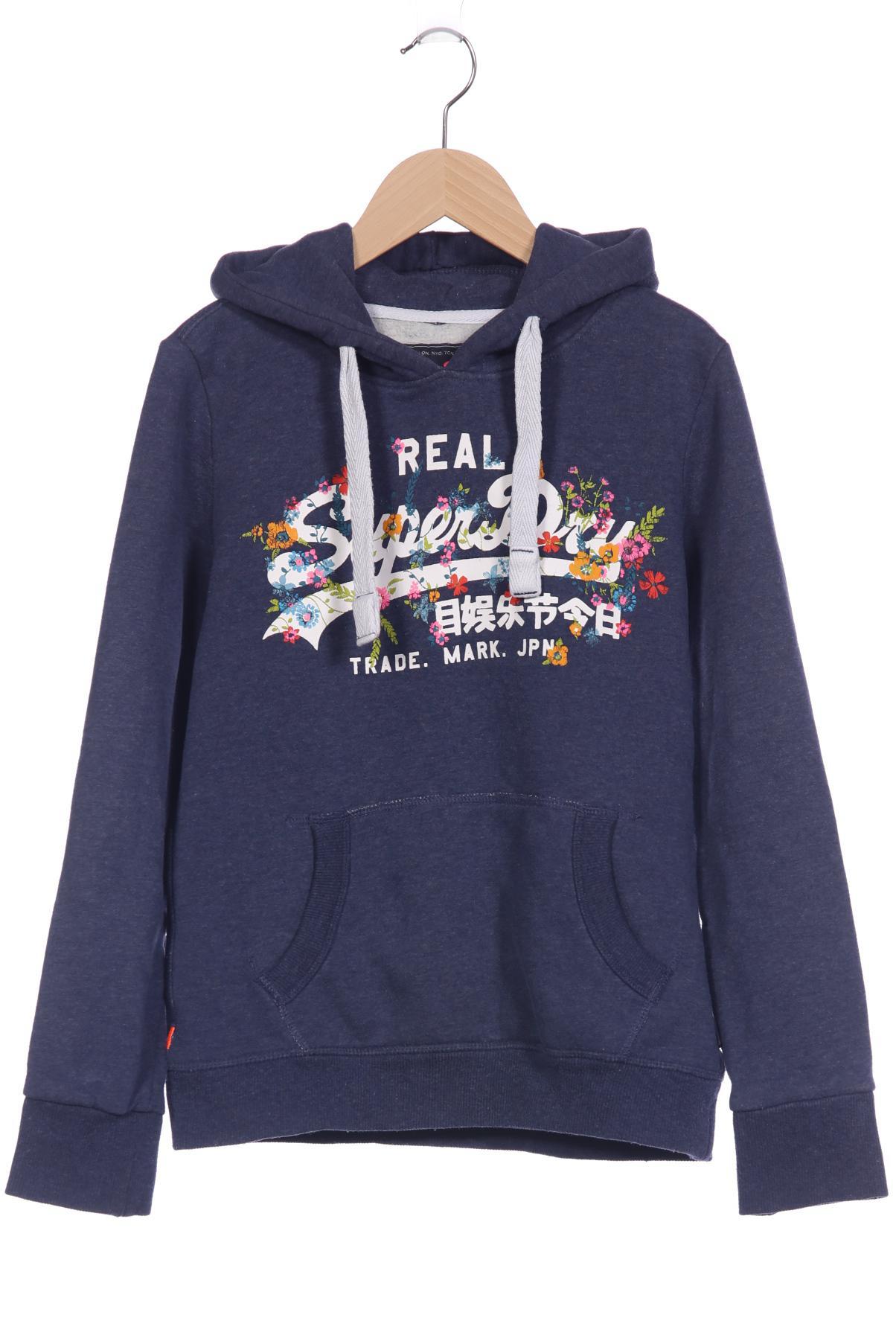 

Superdry Damen Kapuzenpullover, blau, Gr. 38