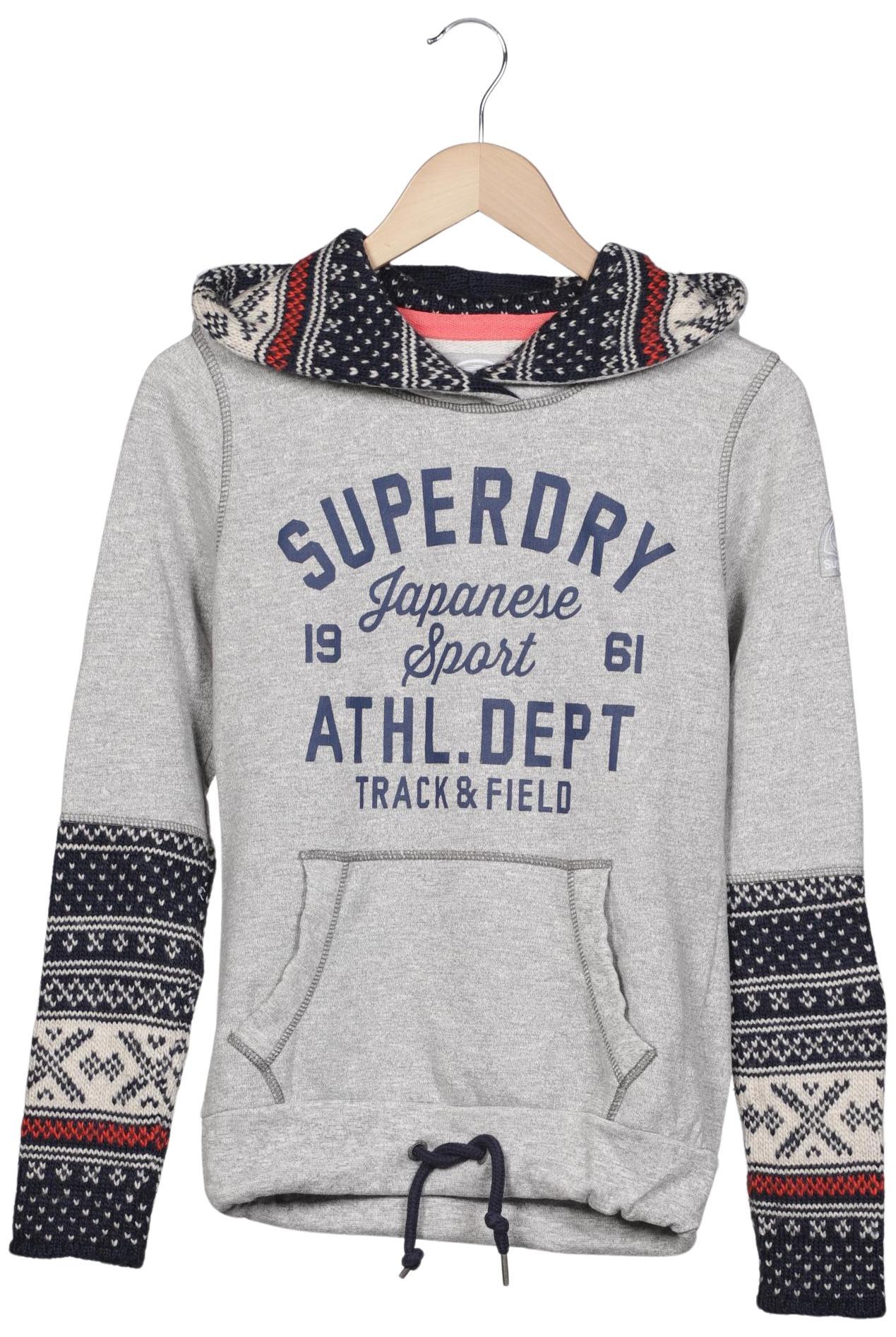 

Superdry Damen Kapuzenpullover, grau, Gr. 36
