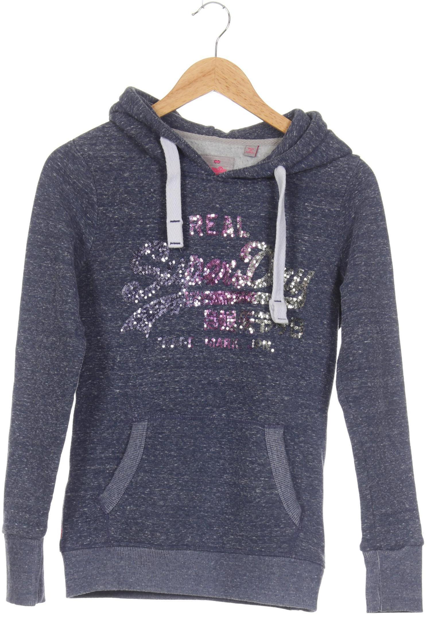 

Superdry Damen Kapuzenpullover, blau, Gr.