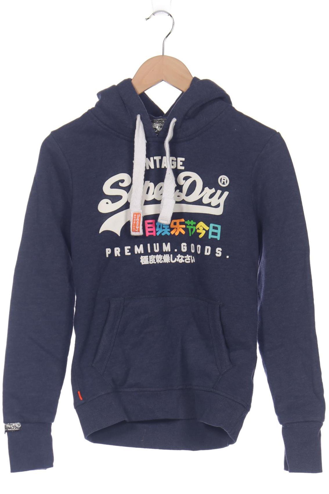 

Superdry Damen Kapuzenpullover, blau, Gr. 34