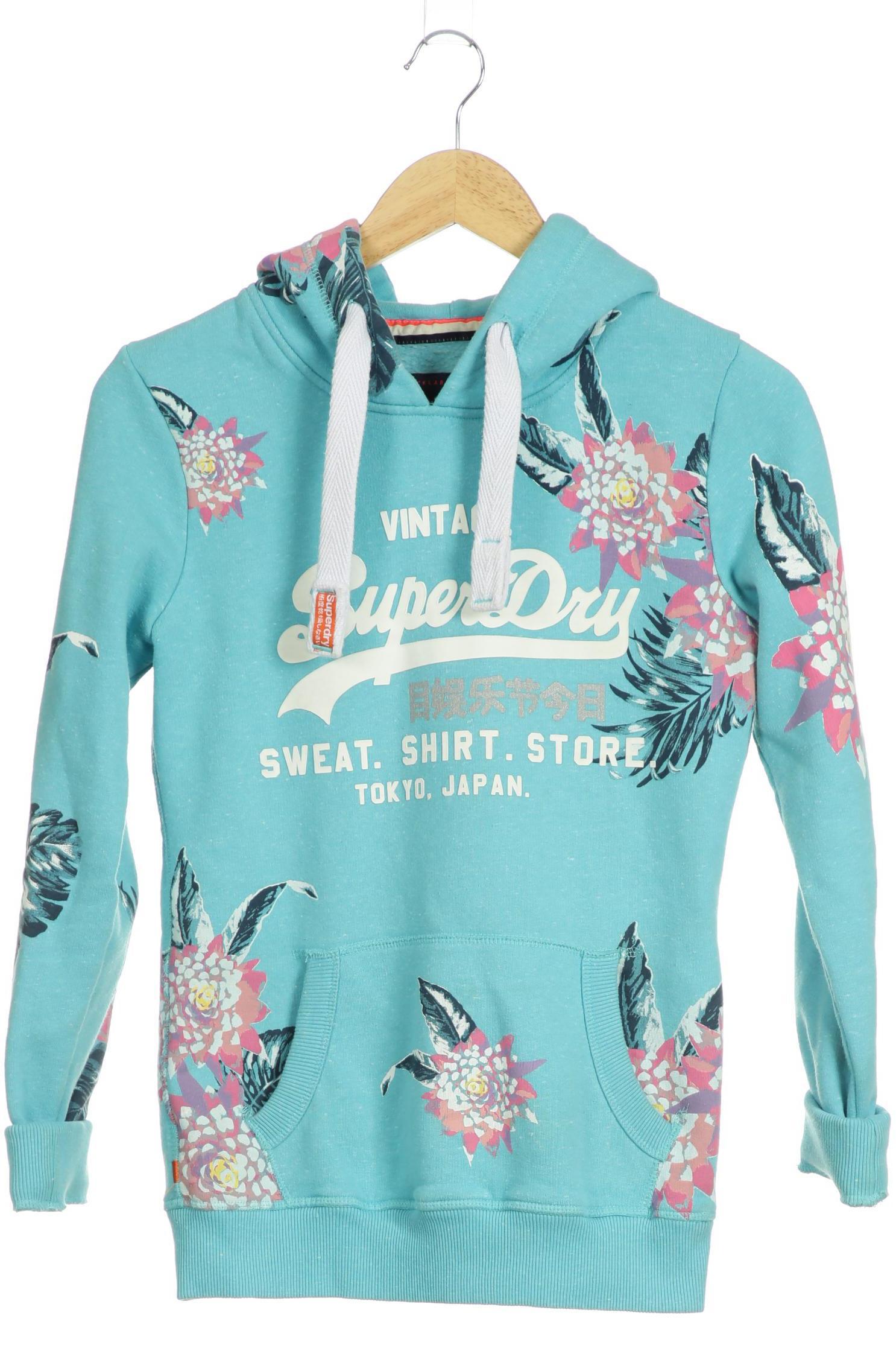 

Superdry Damen Kapuzenpullover, türkis, Gr.