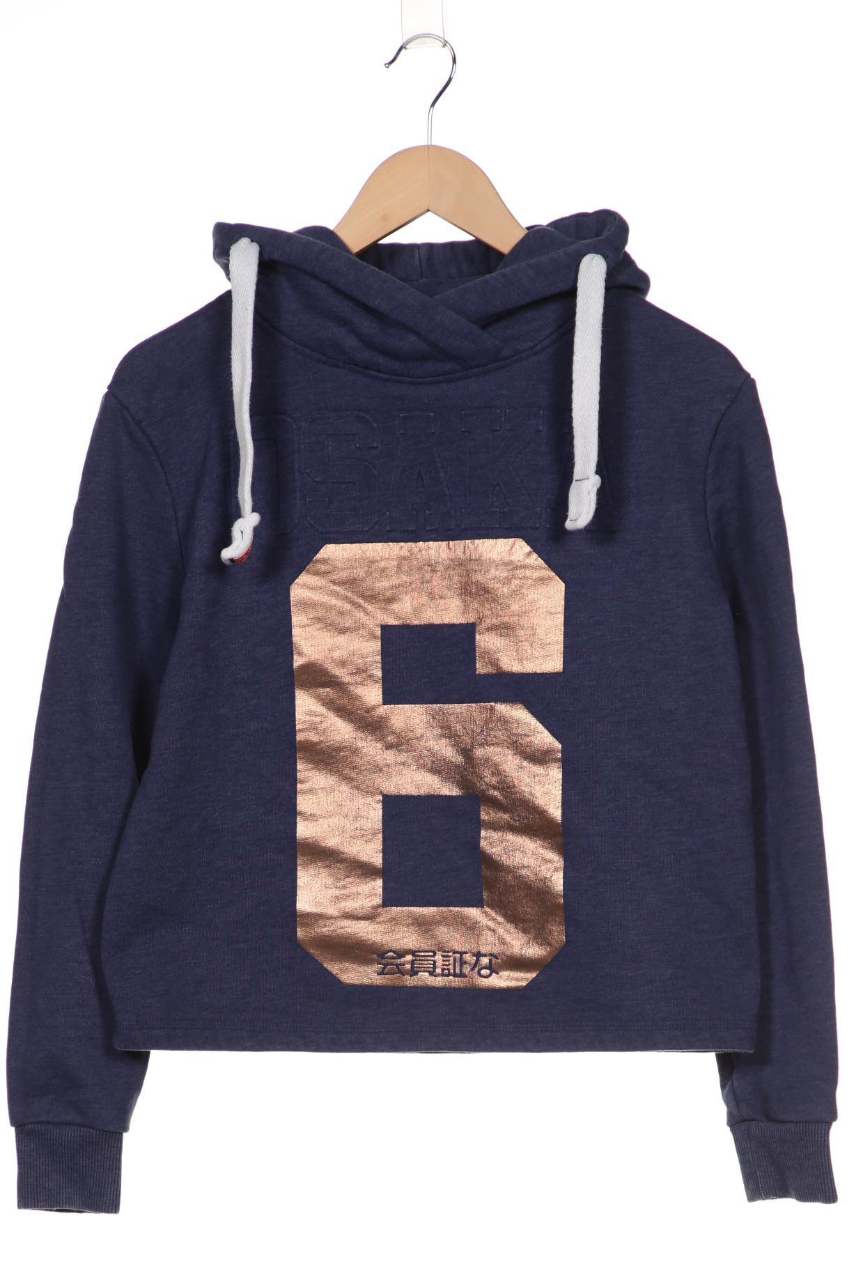 

Superdry Damen Kapuzenpullover, blau, Gr. 34