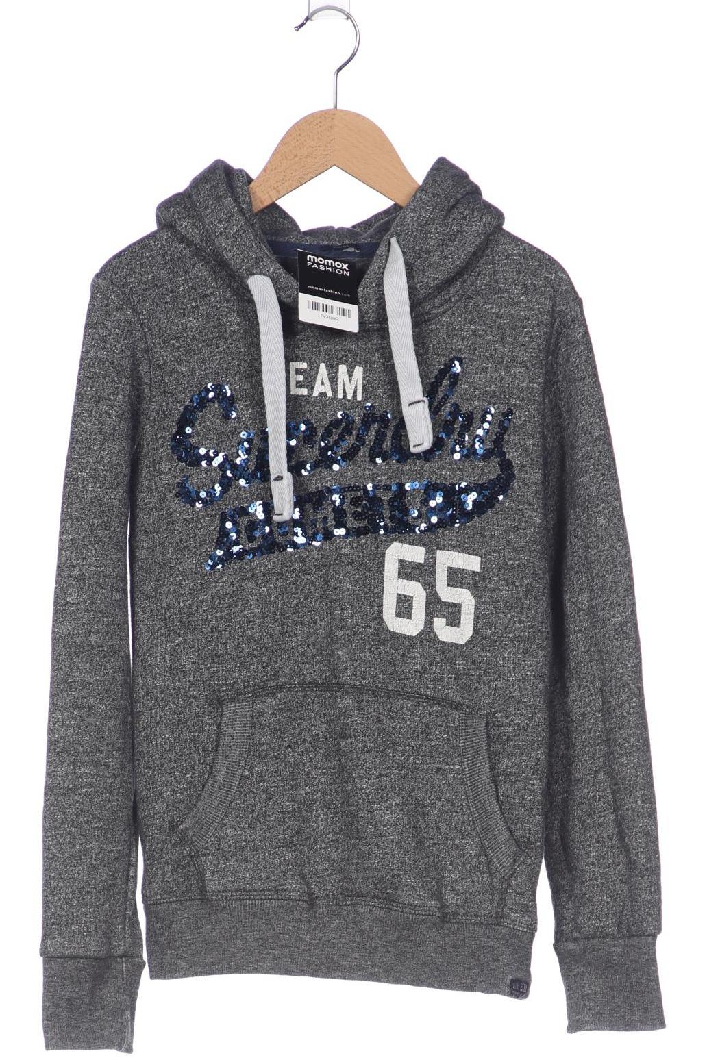 

Superdry Damen Kapuzenpullover, grau, Gr. 34