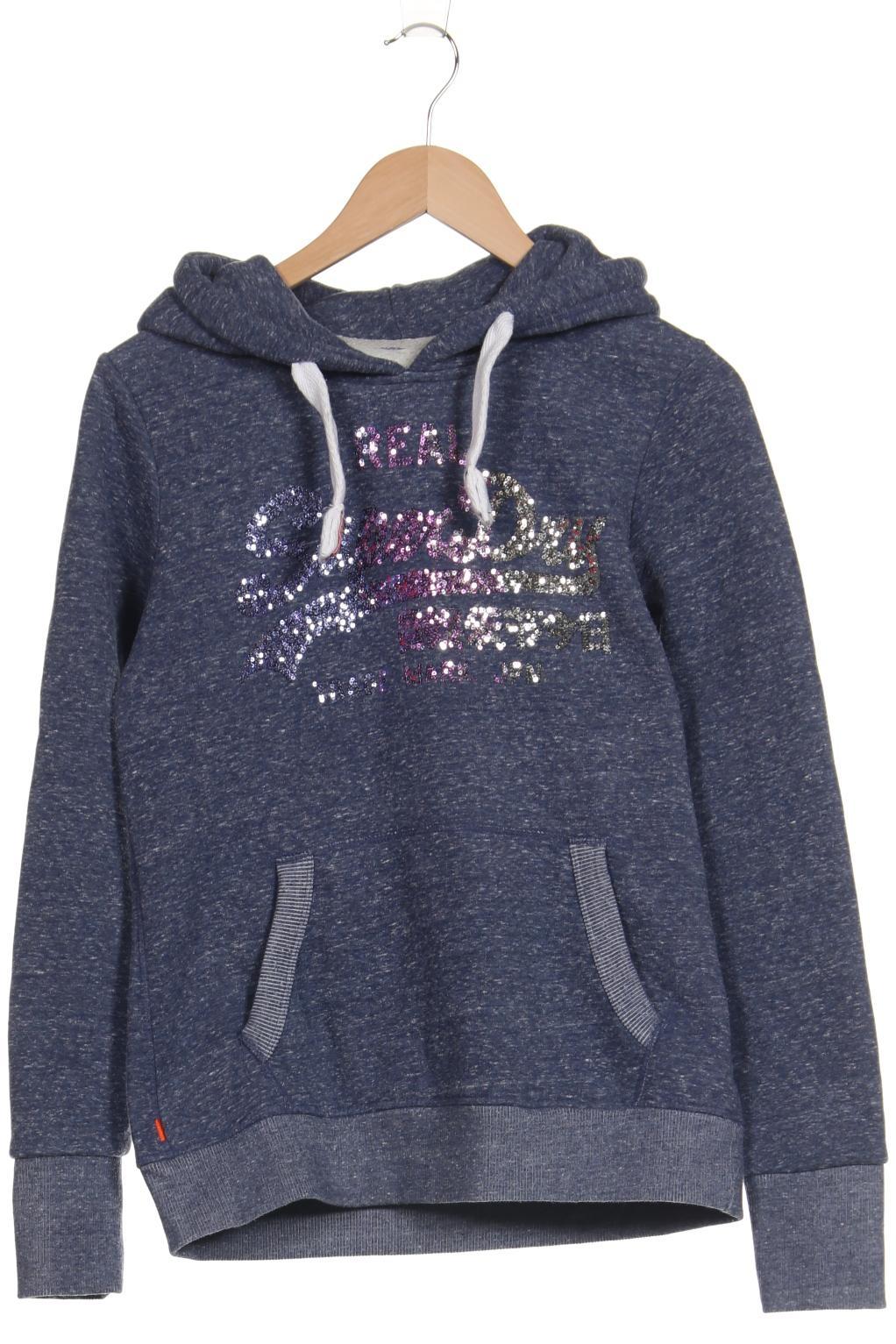 

Superdry Damen Kapuzenpullover, blau, Gr. 38