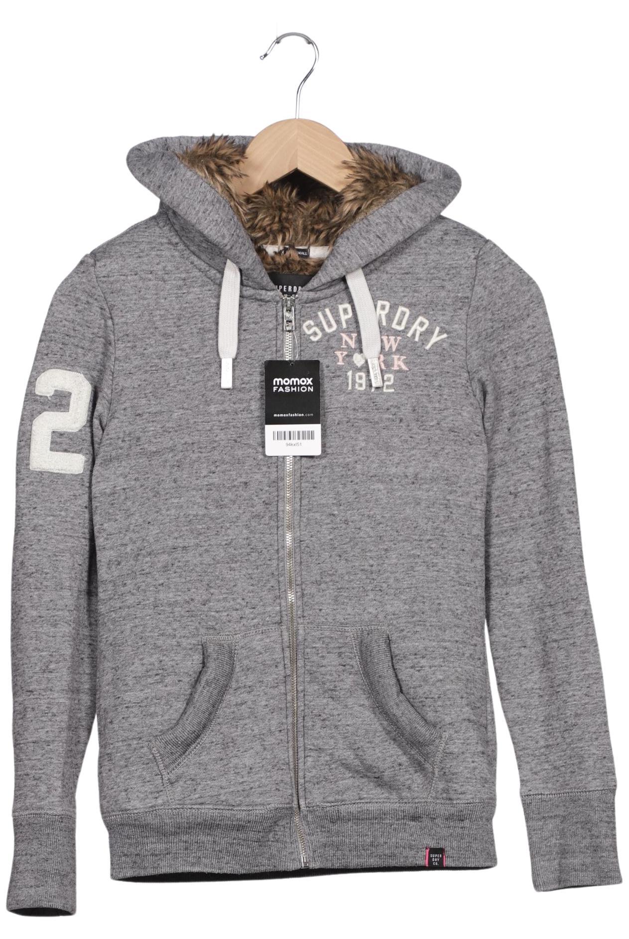 

Superdry Damen Kapuzenpullover, grau, Gr. 34