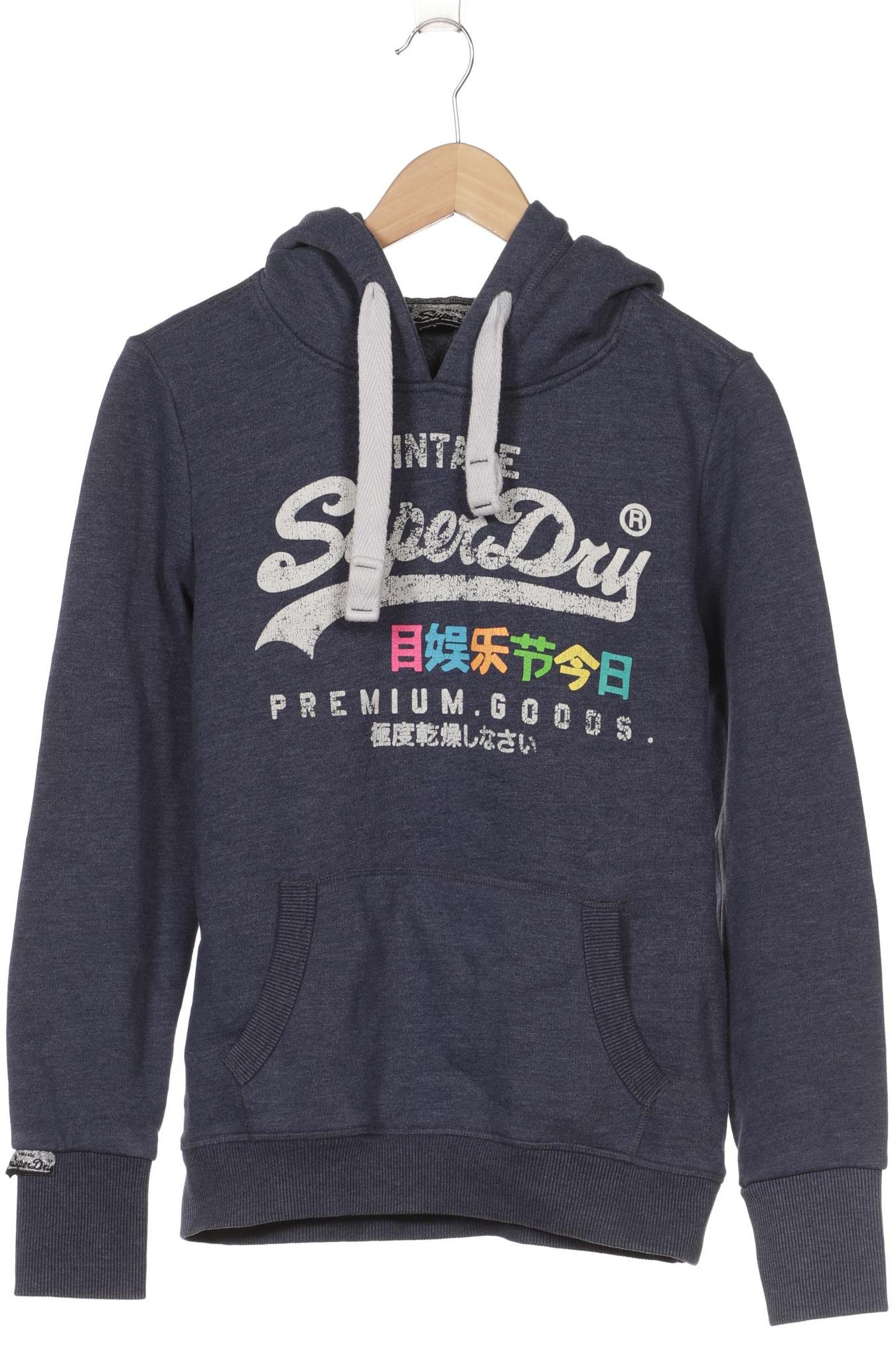 

Superdry Damen Kapuzenpullover, blau, Gr. 38