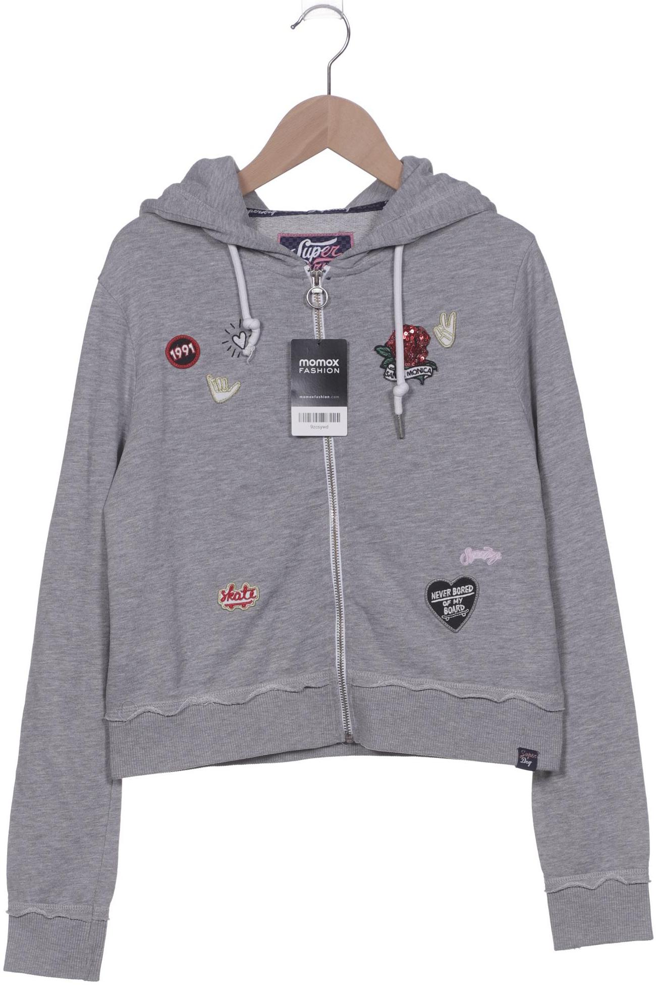 

Superdry Damen Kapuzenpullover, grau, Gr. 34