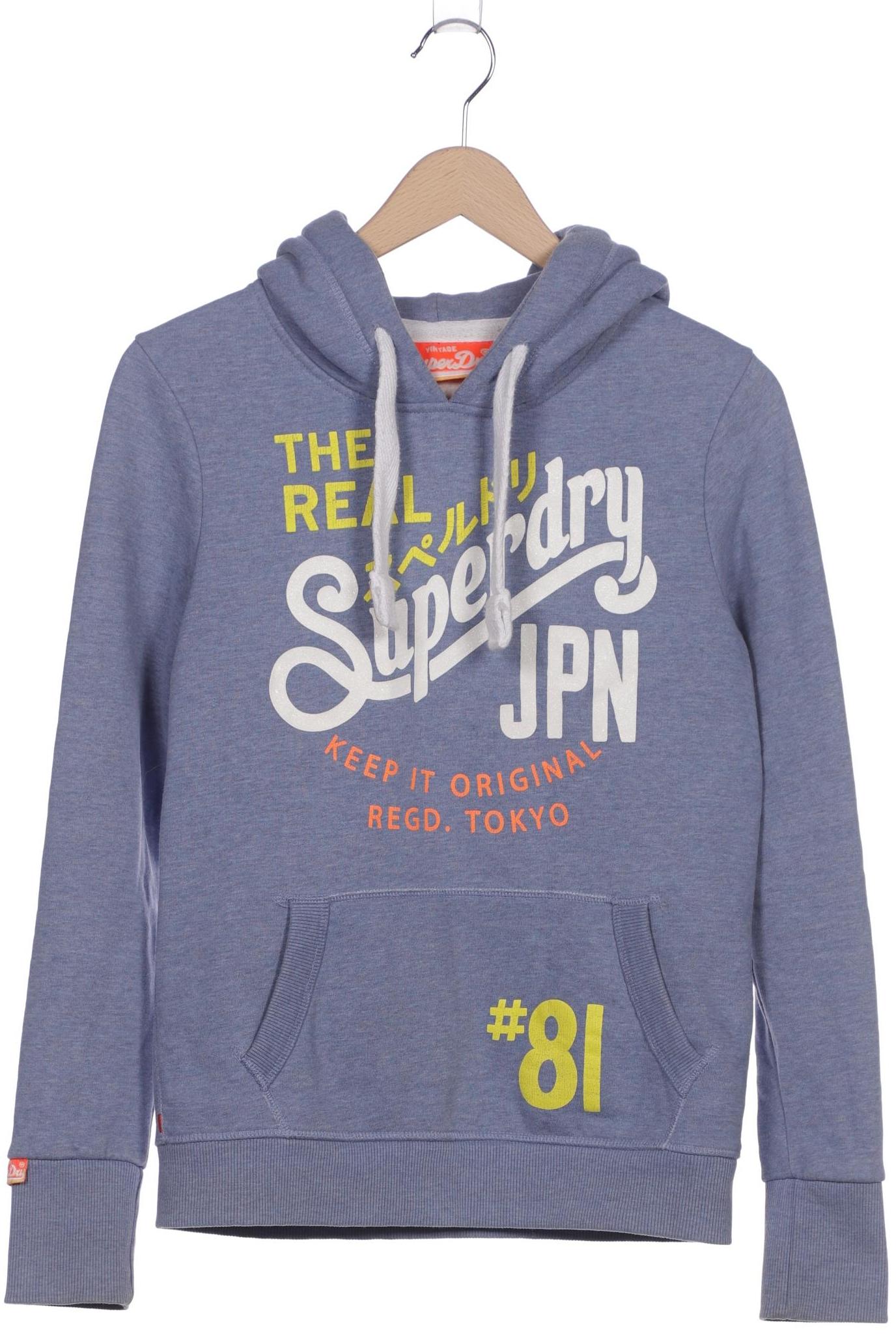 

Superdry Damen Kapuzenpullover, blau, Gr. 36