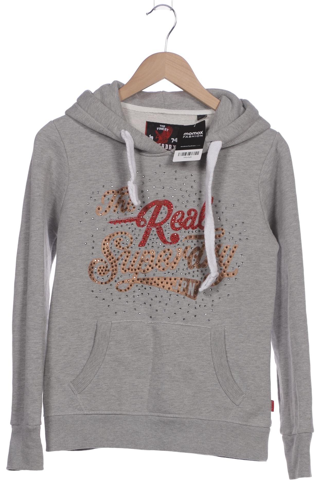 

Superdry Damen Kapuzenpullover, grau, Gr. 36