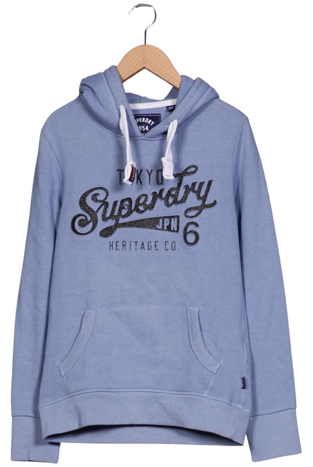 

Superdry Damen Kapuzenpullover, blau, Gr. 36