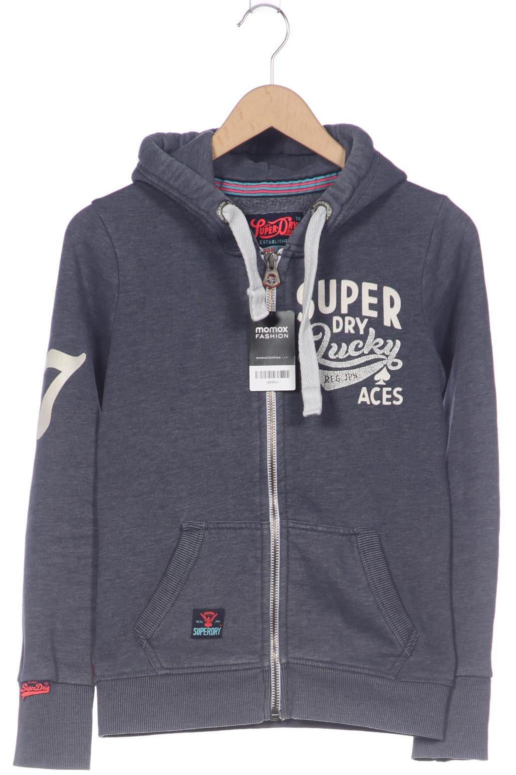 

Superdry Damen Kapuzenpullover, blau, Gr. 34