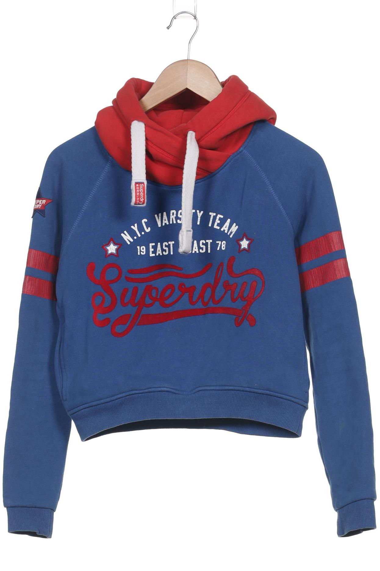 

Superdry Damen Kapuzenpullover, blau, Gr. 36