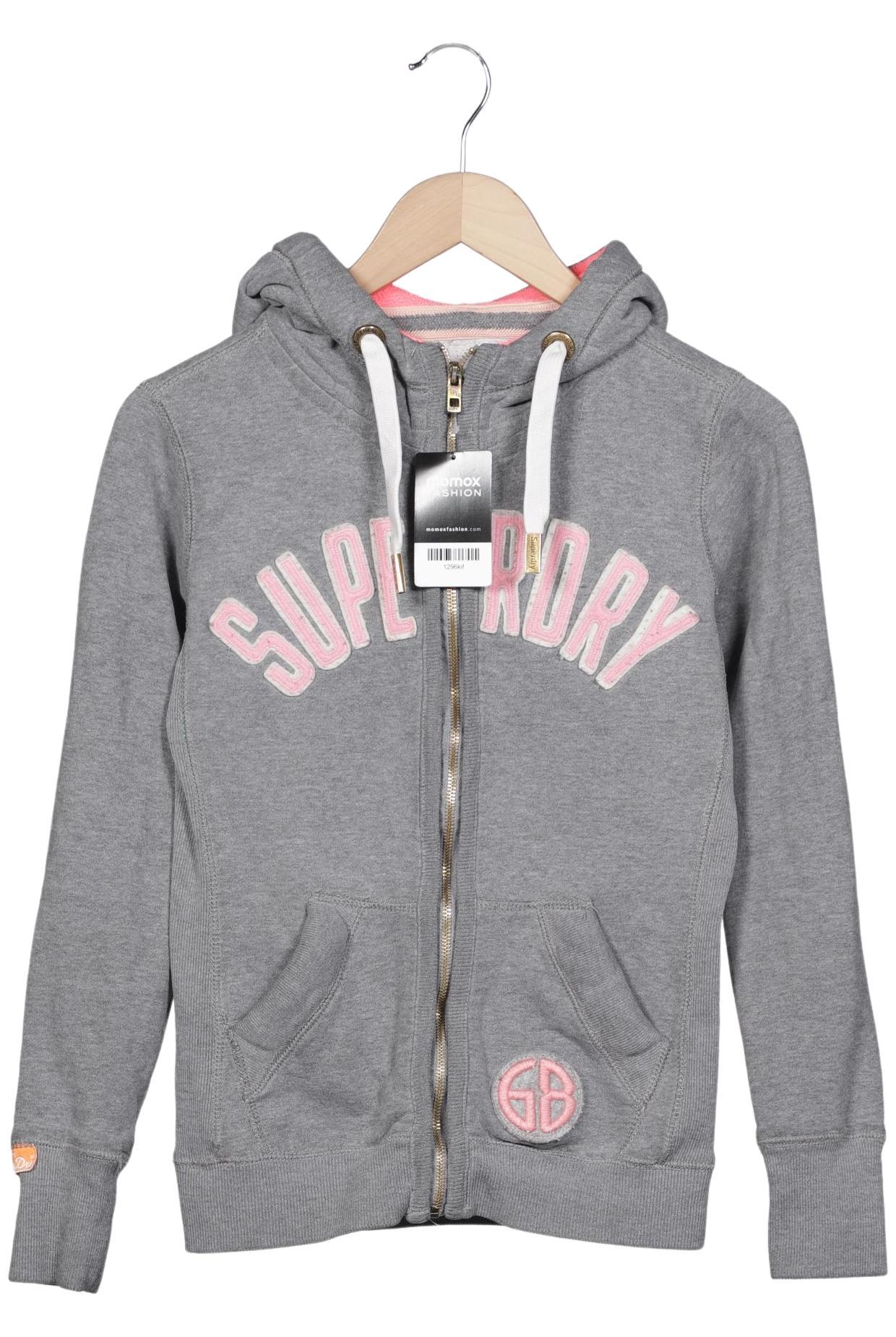 

Superdry Damen Kapuzenpullover, grau, Gr. 34