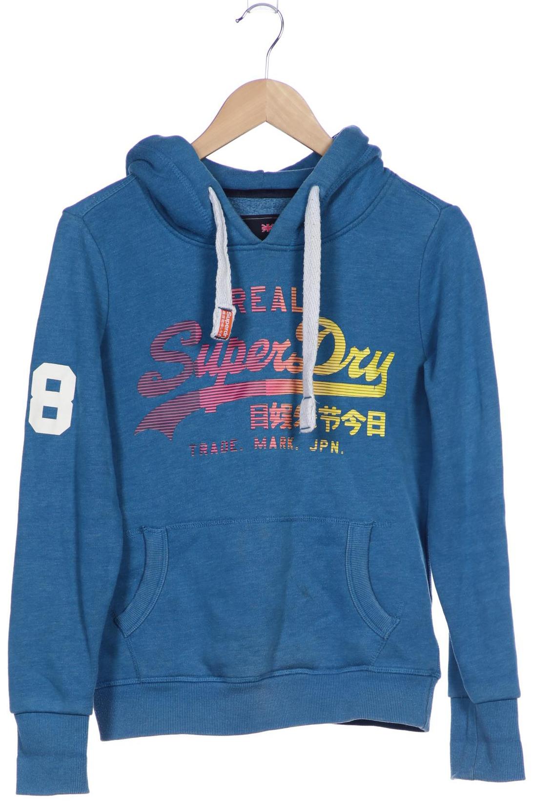 

Superdry Damen Kapuzenpullover, blau, Gr. 38