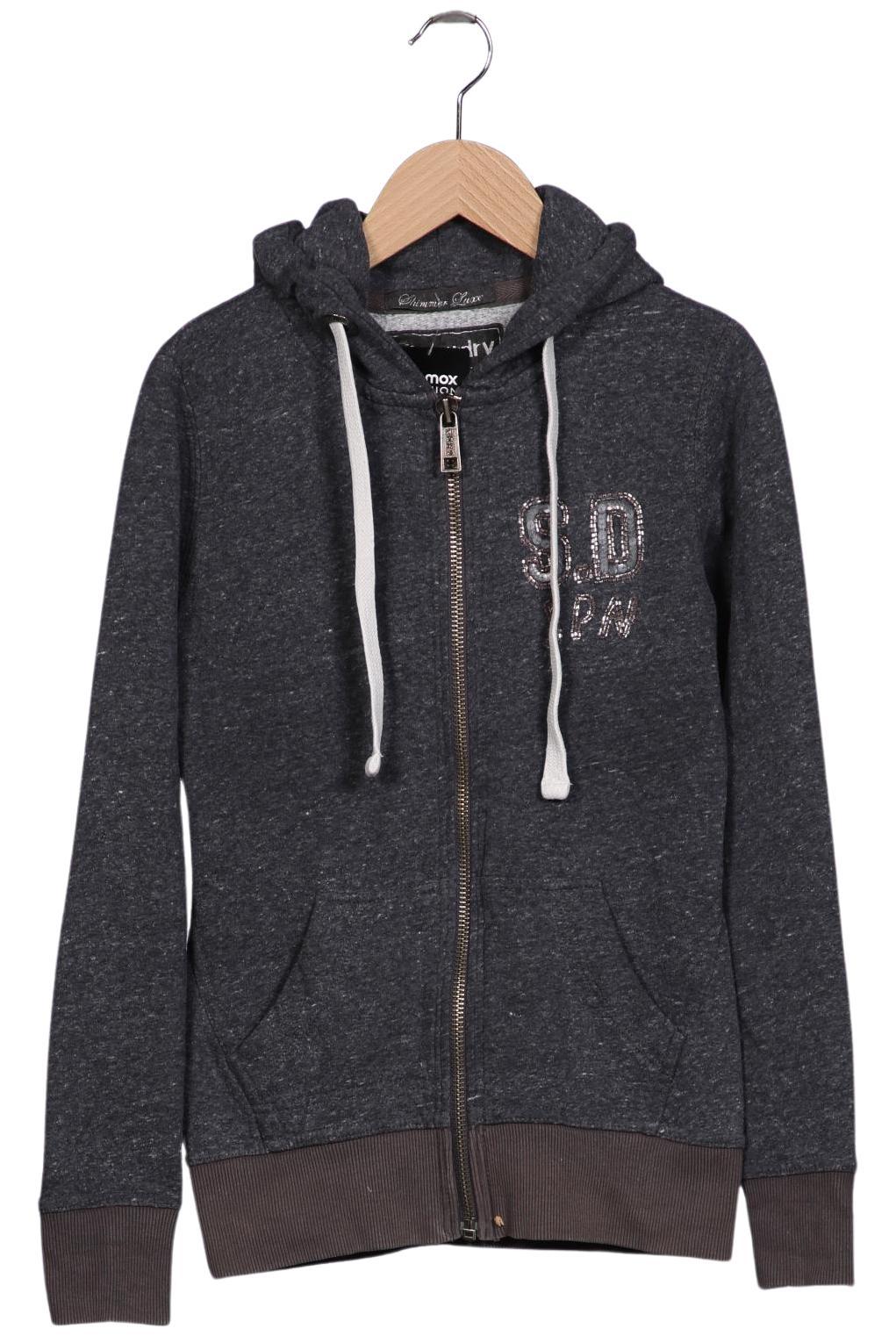 

Superdry Damen Kapuzenpullover, grau, Gr. 34