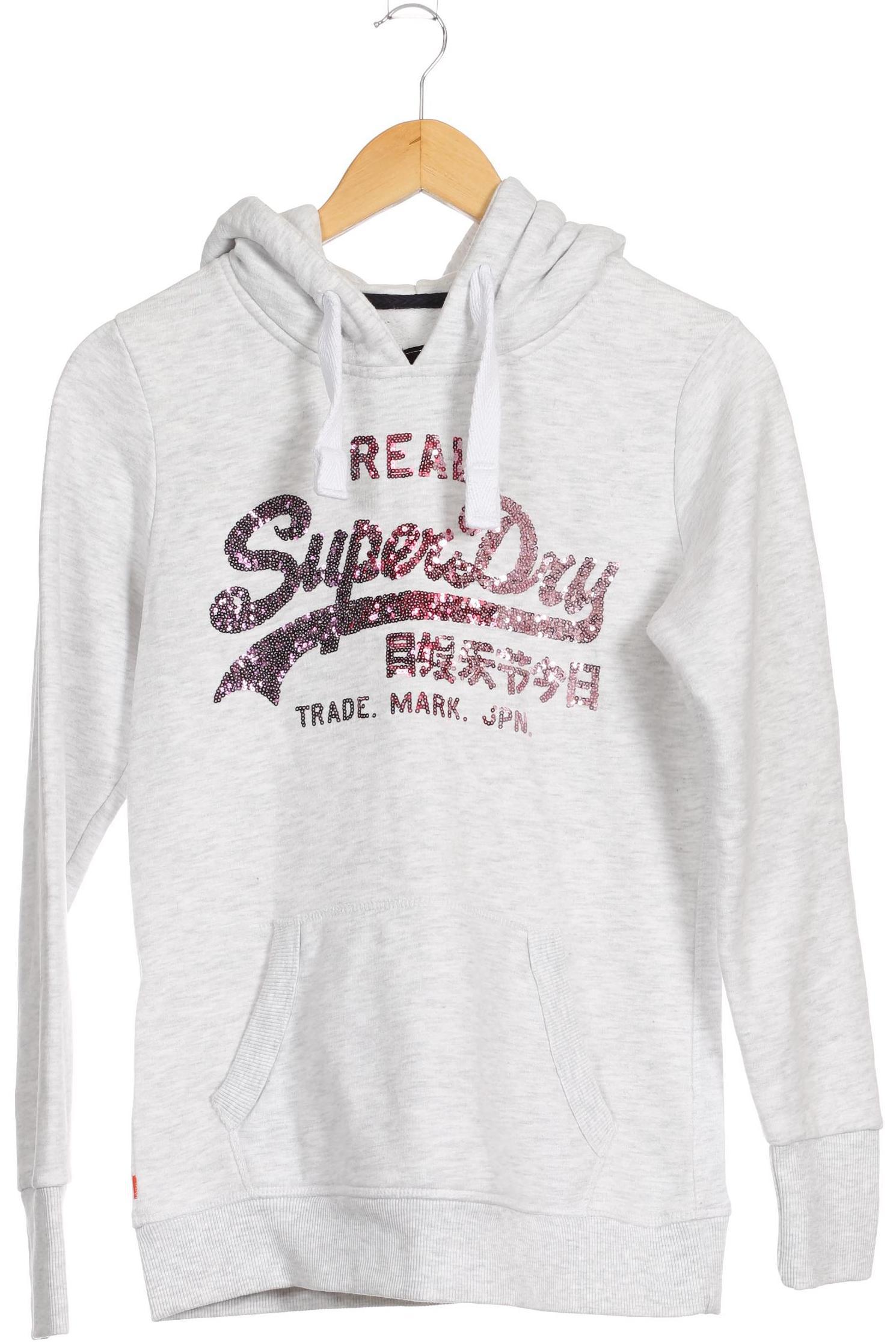 

Superdry Damen Kapuzenpullover, grau, Gr.