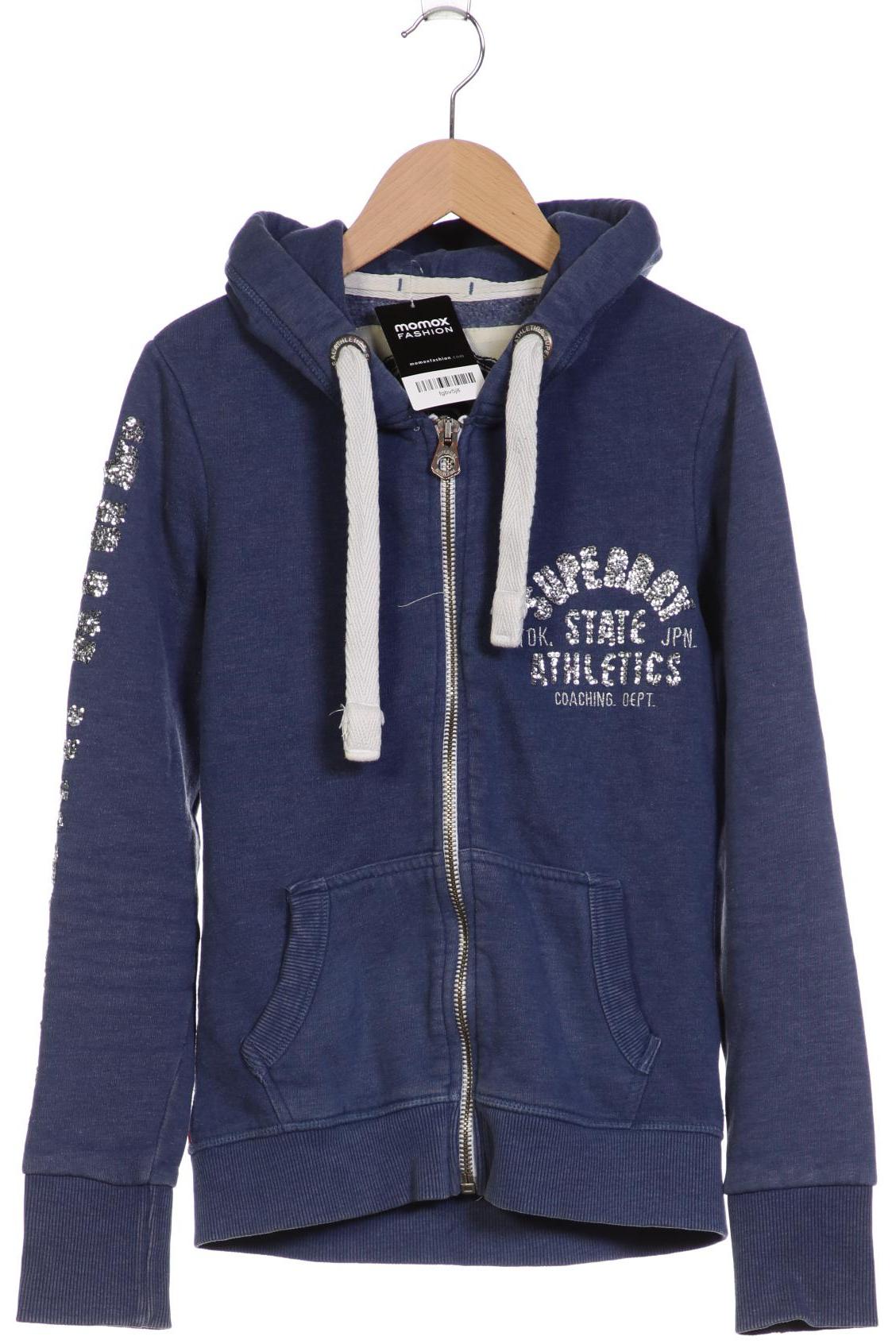 

Superdry Damen Kapuzenpullover, blau, Gr. 36