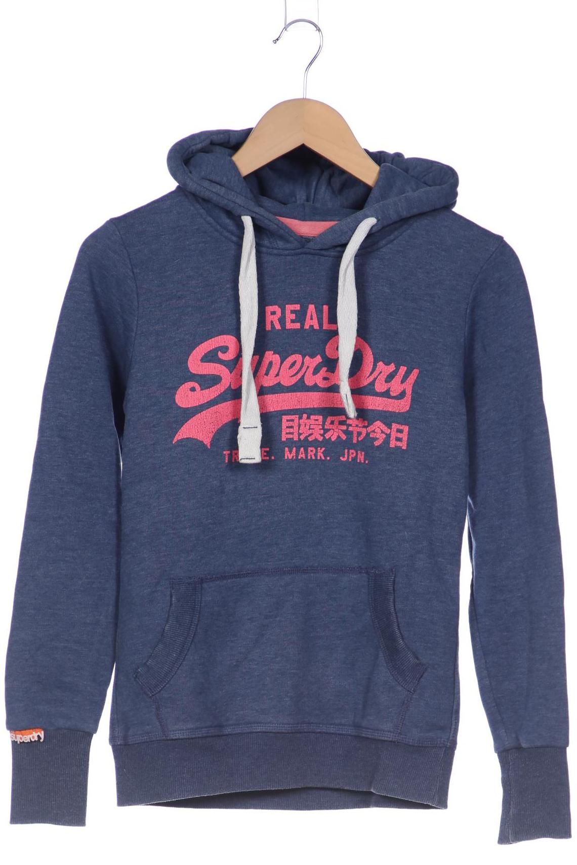 

Superdry Damen Kapuzenpullover, blau, Gr. 34