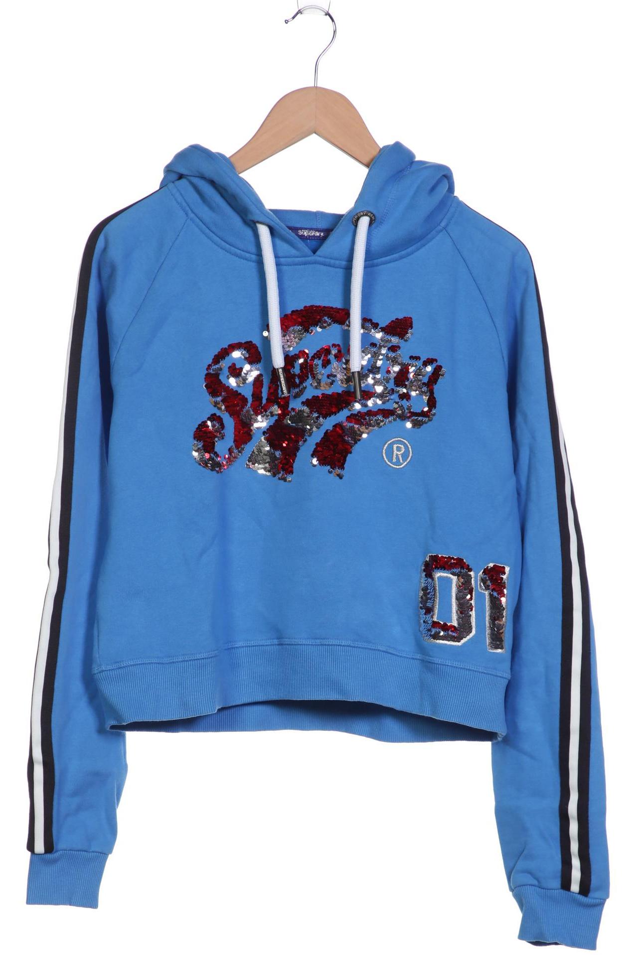 

Superdry Damen Kapuzenpullover, blau, Gr. 42