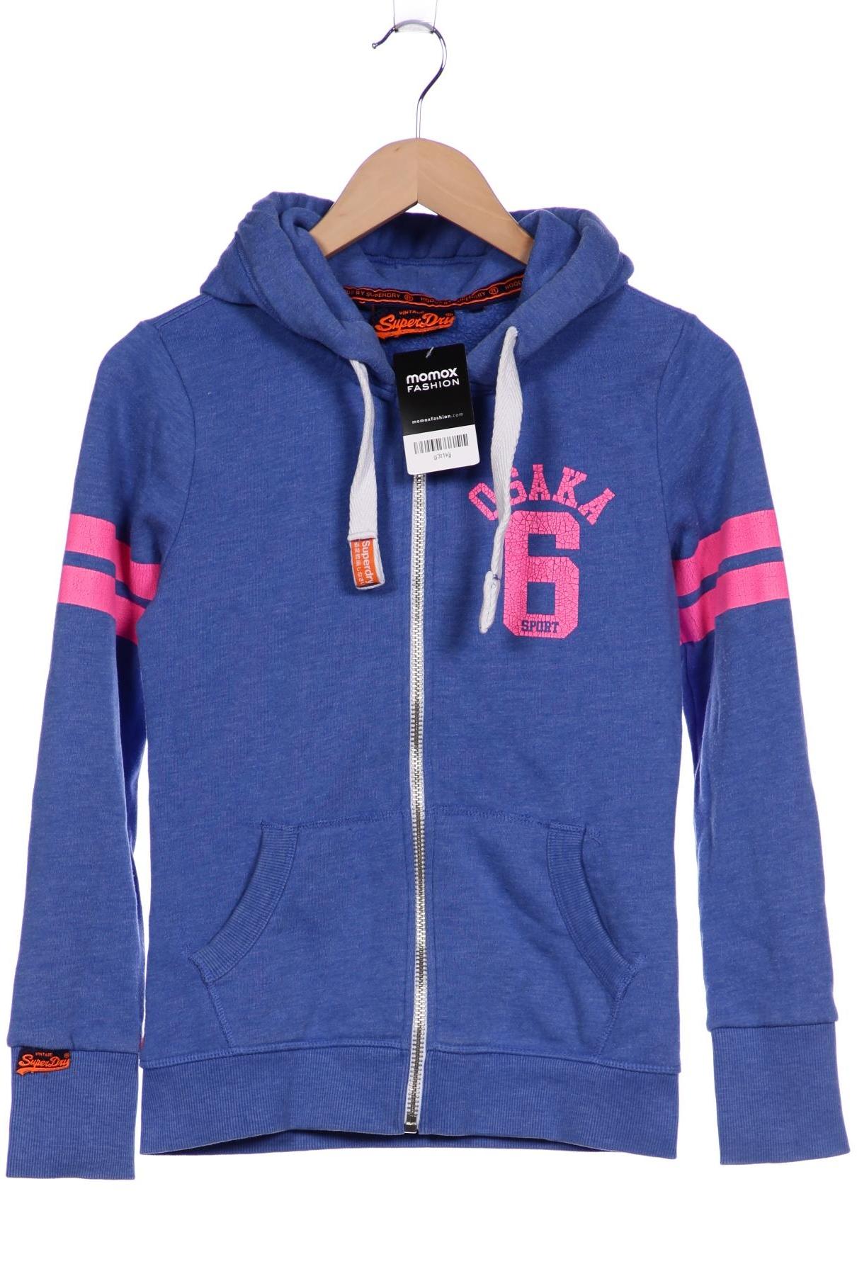 

Superdry Damen Kapuzenpullover, blau, Gr. 34