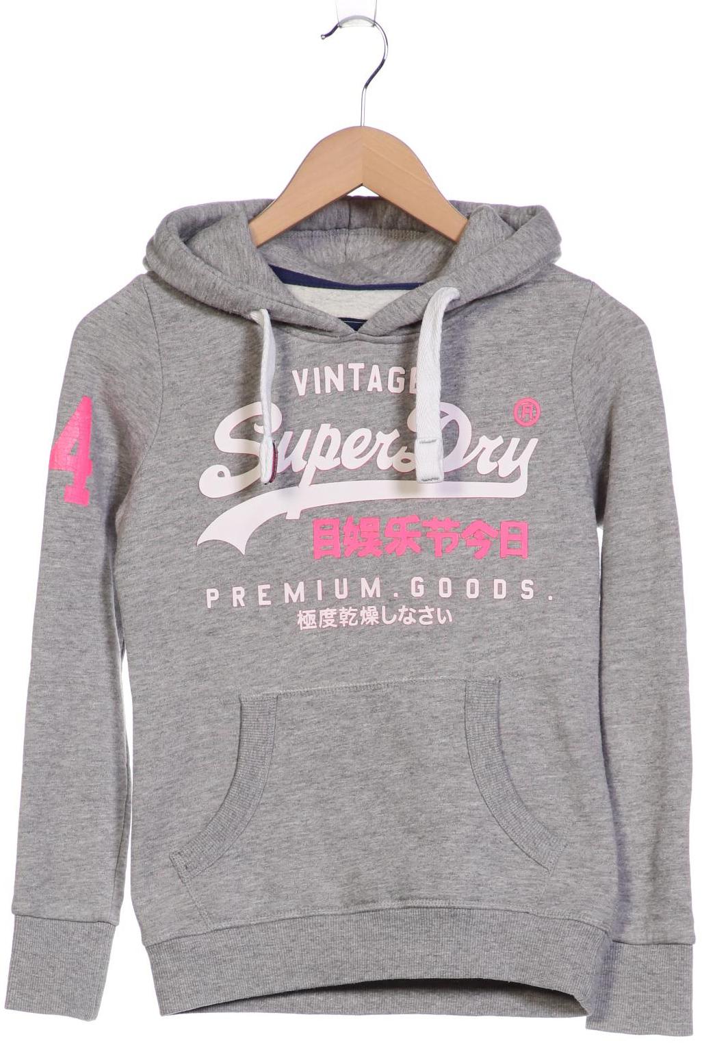 

Superdry Damen Kapuzenpullover, grau, Gr. 32