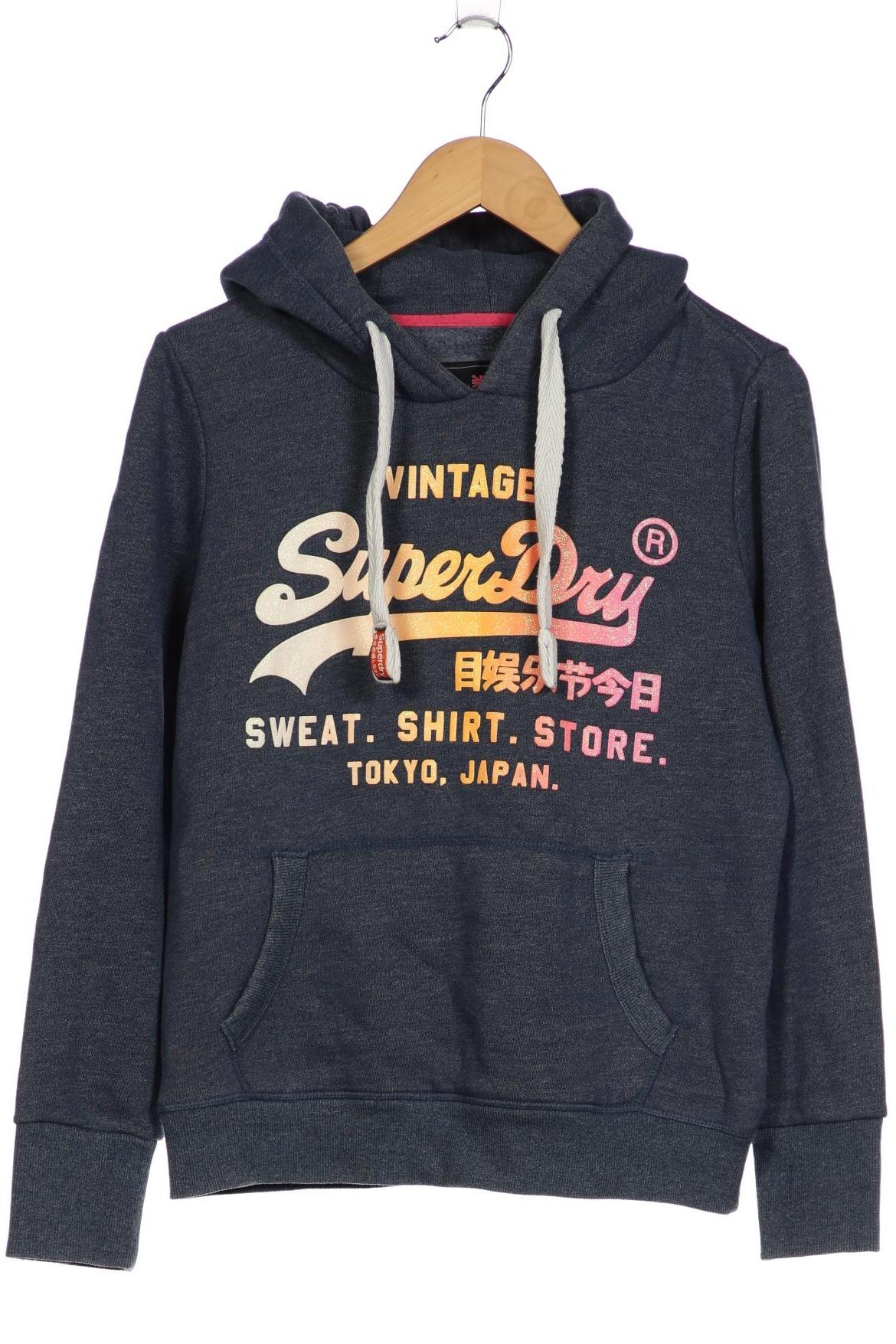 

Superdry Damen Kapuzenpullover, blau, Gr. 42