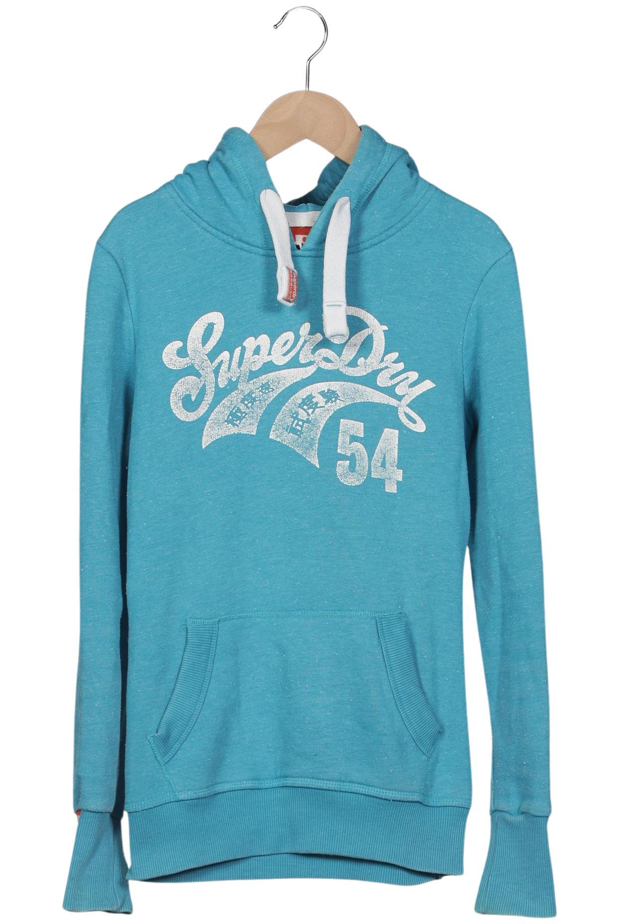 

Superdry Damen Kapuzenpullover, blau, Gr. 34