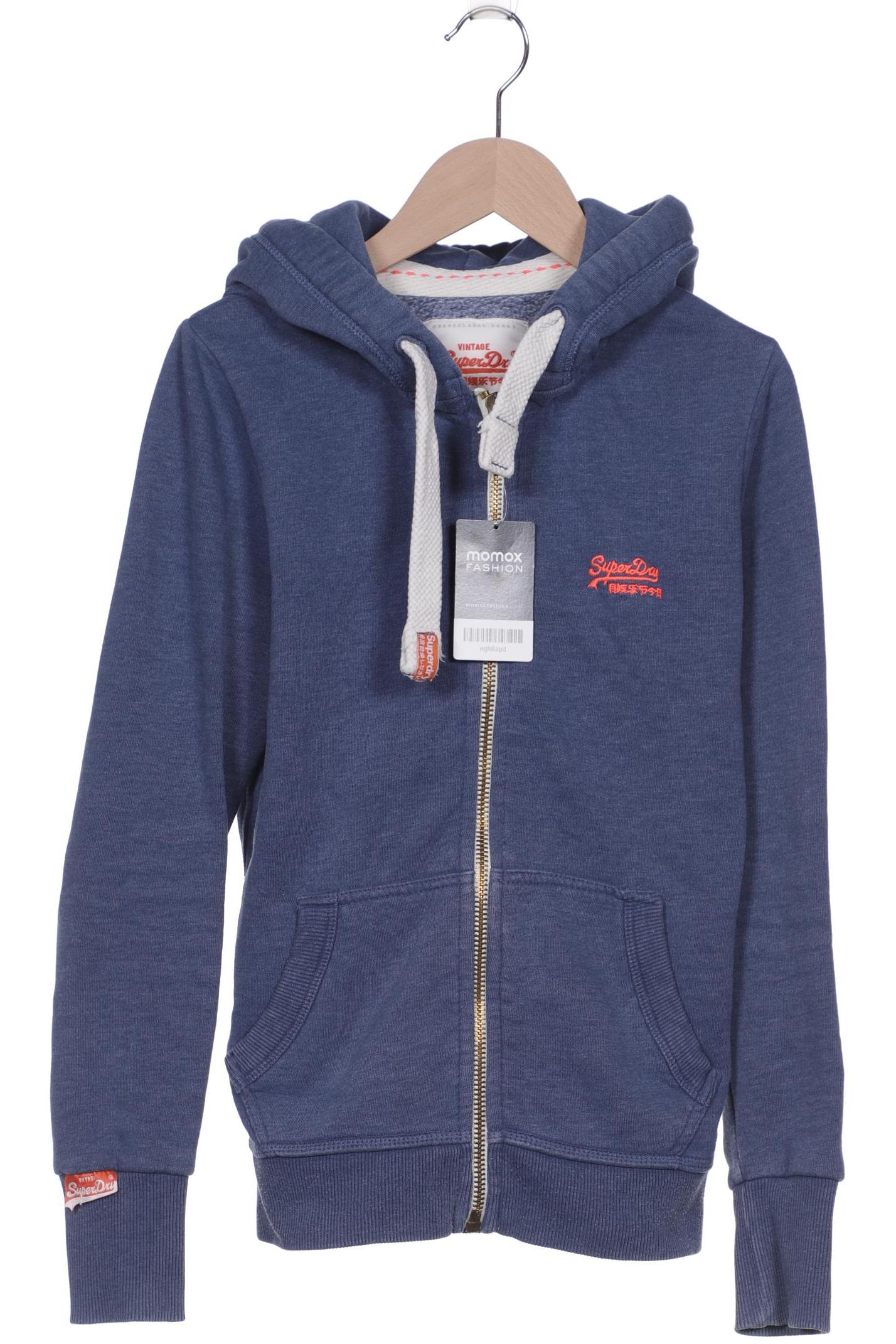 

Superdry Damen Kapuzenpullover, blau, Gr. 34