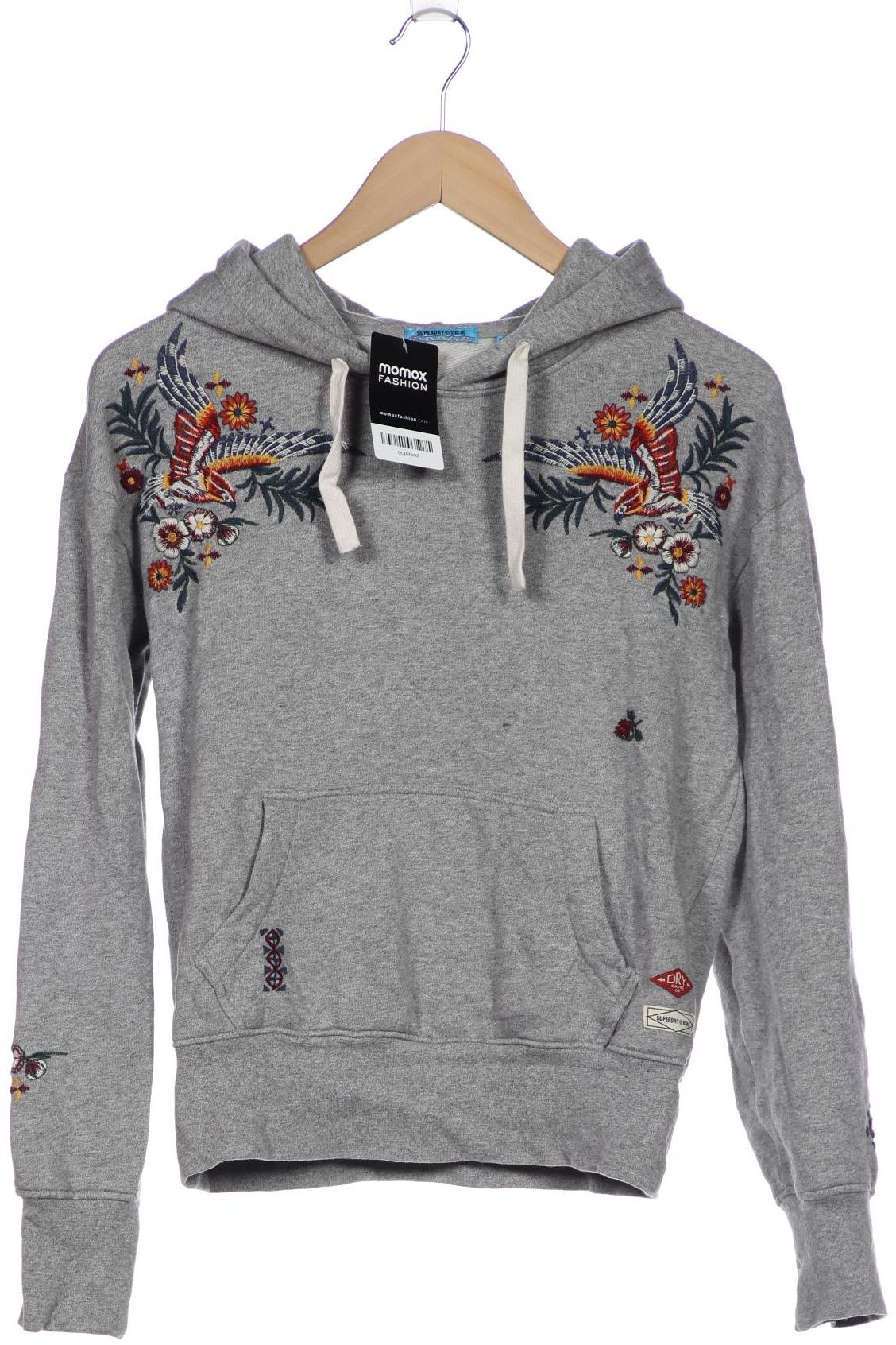 

Superdry Damen Kapuzenpullover, grau, Gr. 34