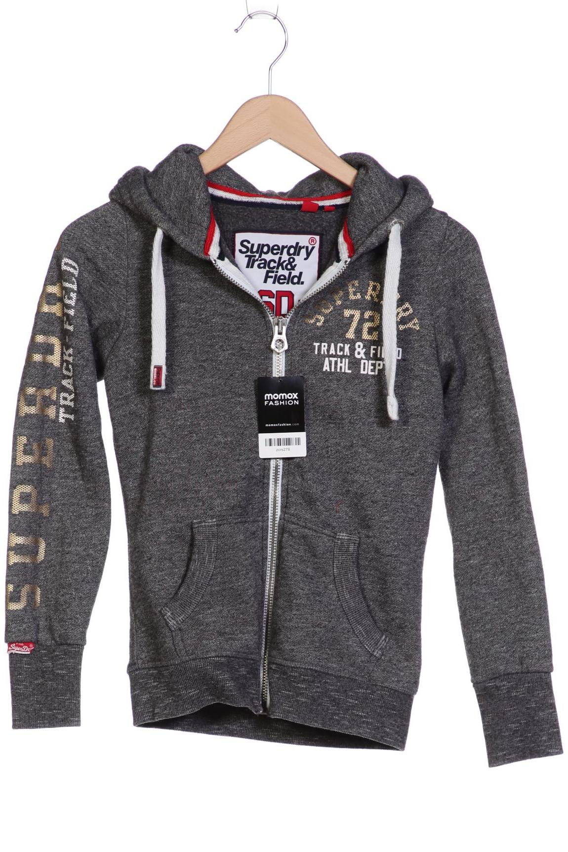 

Superdry Damen Kapuzenpullover, grau, Gr. 34