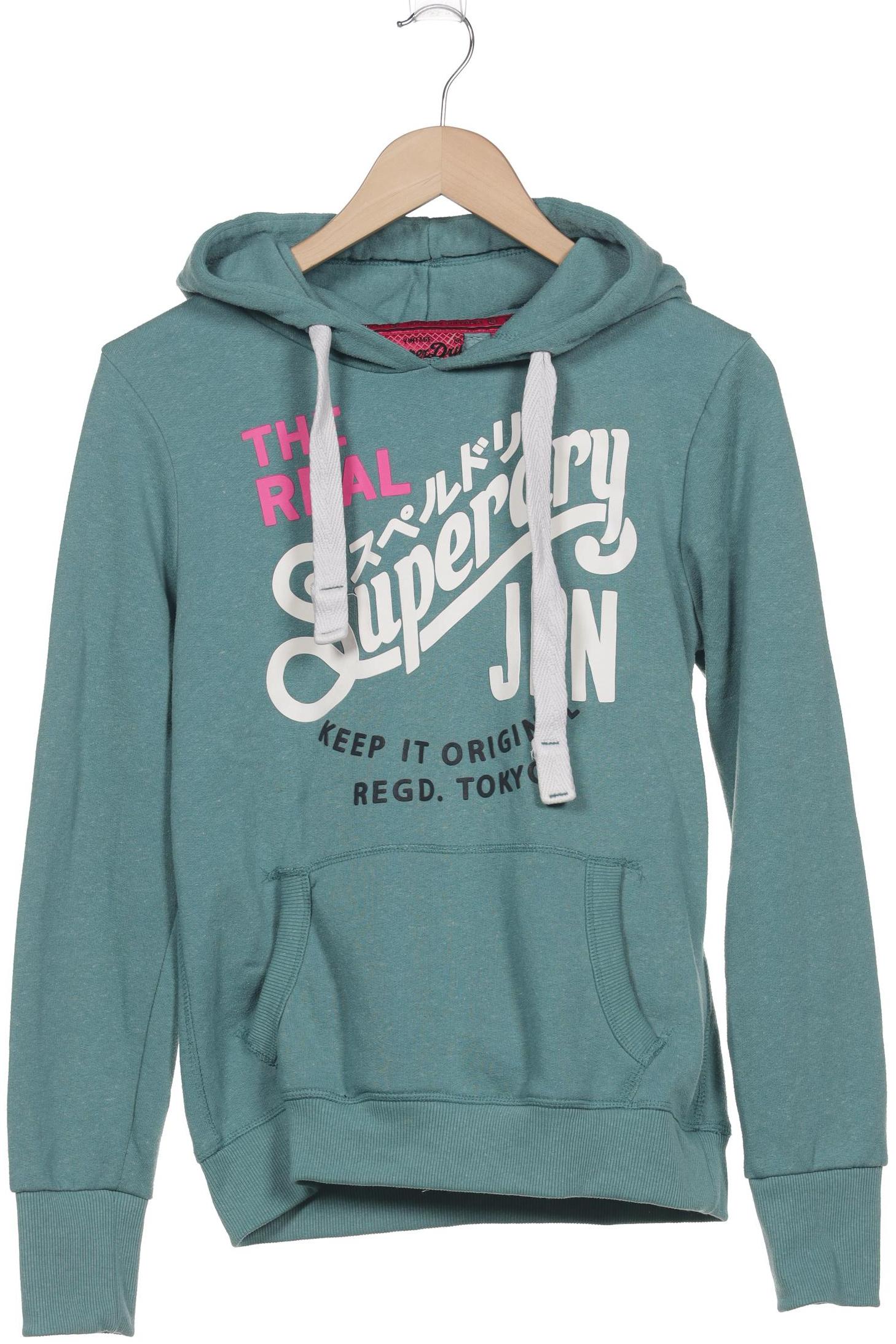 

Superdry Damen Kapuzenpullover, türkis, Gr. 38