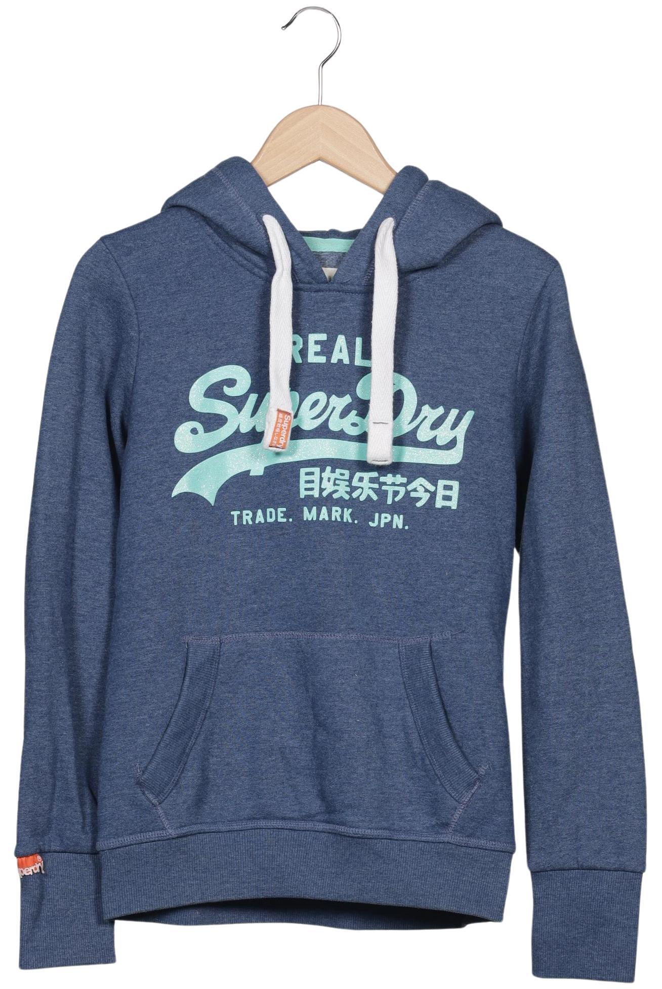 

Superdry Damen Kapuzenpullover, blau, Gr. 36