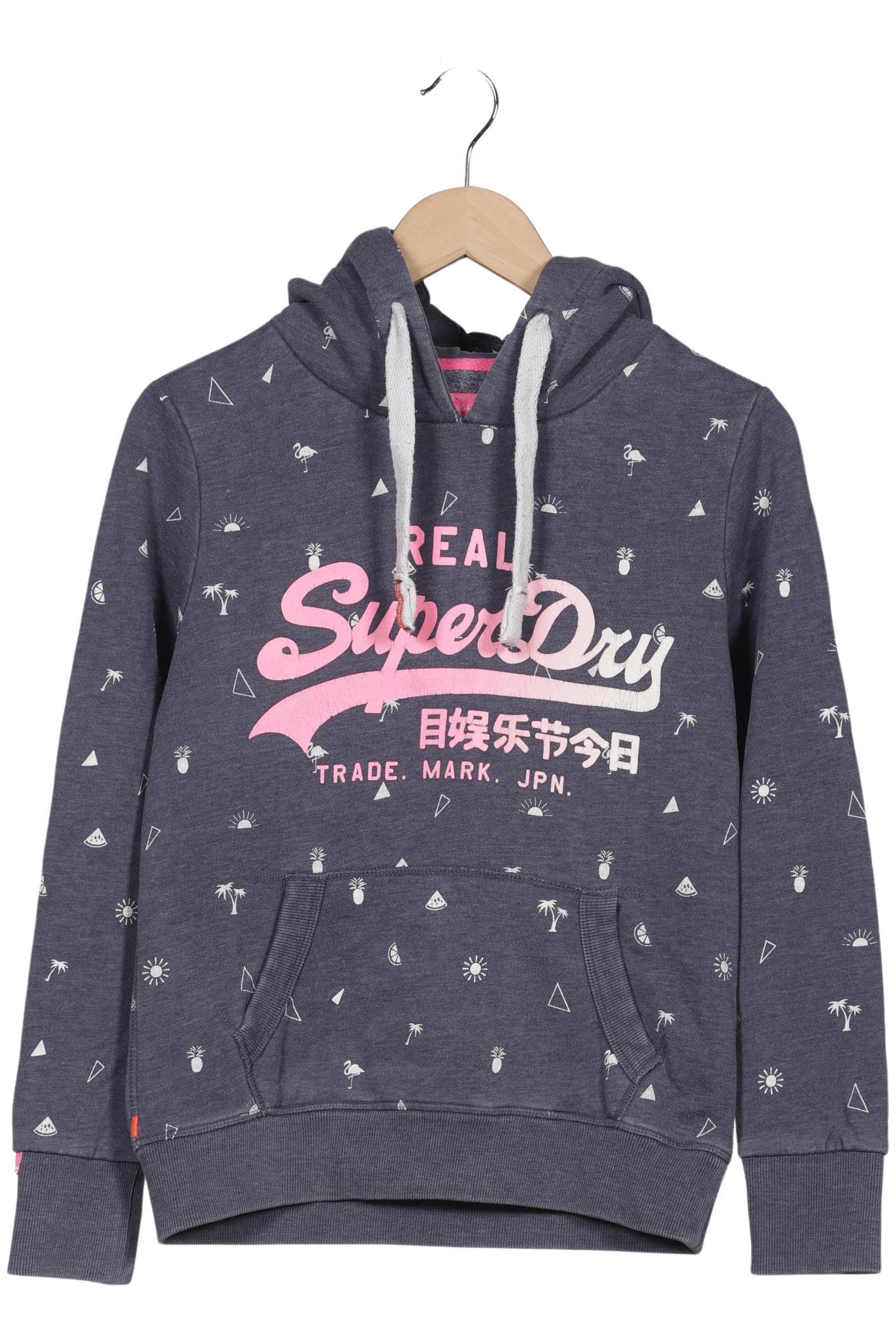 

Superdry Damen Kapuzenpullover, blau, Gr. 38