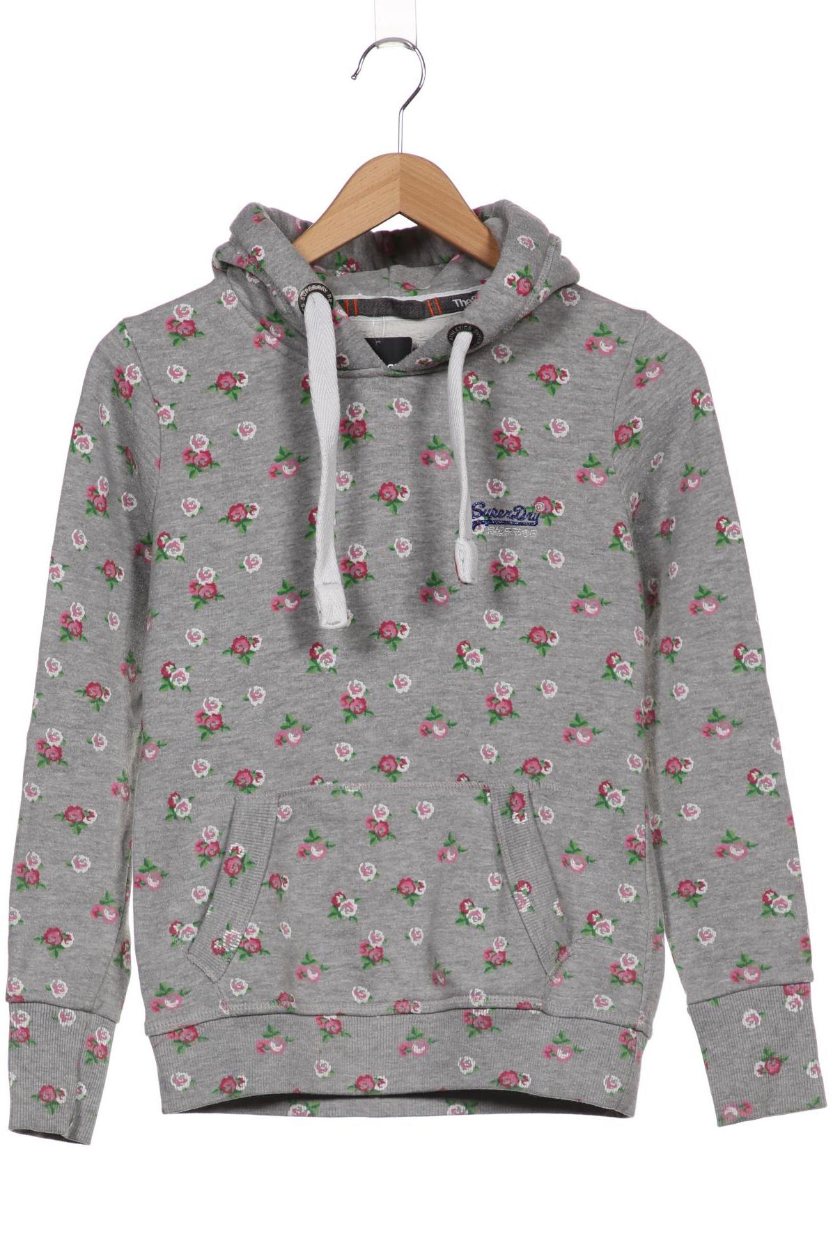 

Superdry Damen Kapuzenpullover, grau, Gr. 34