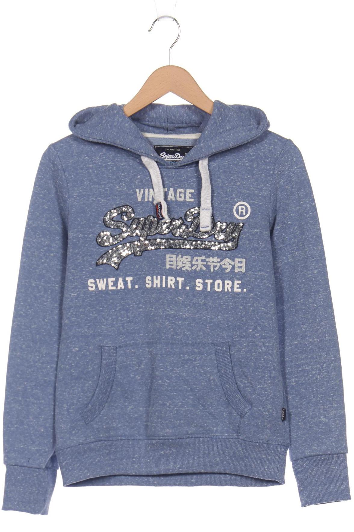 

Superdry Damen Kapuzenpullover, blau, Gr. 38