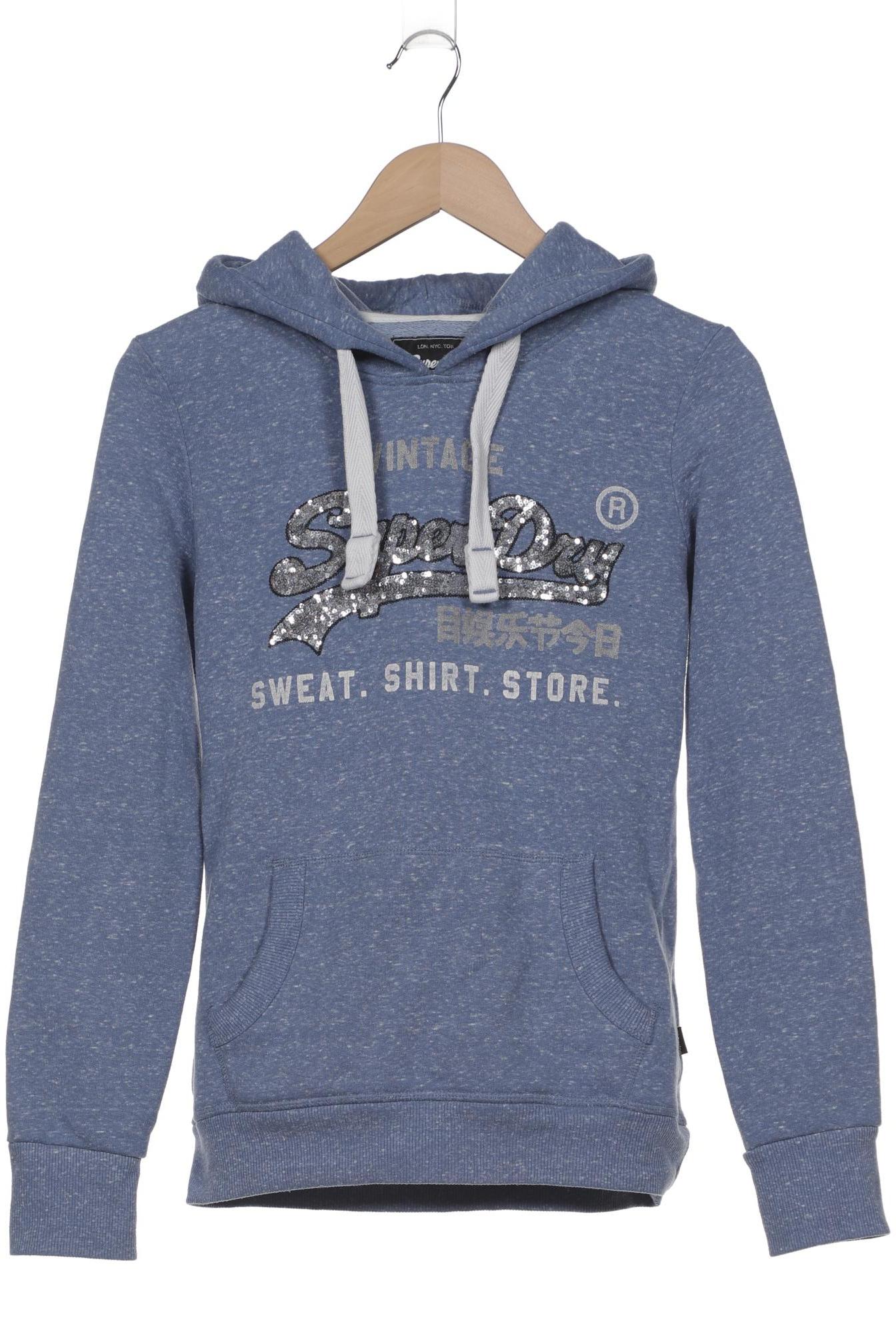 

Superdry Damen Kapuzenpullover, blau, Gr. 38