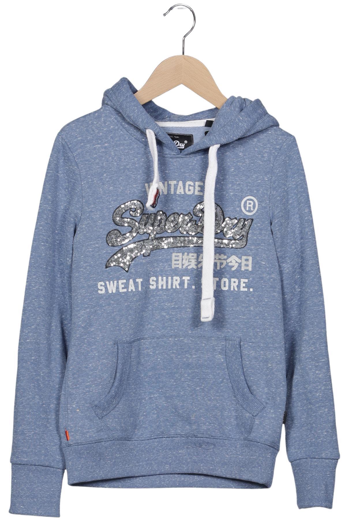 

Superdry Damen Kapuzenpullover, blau, Gr. 36