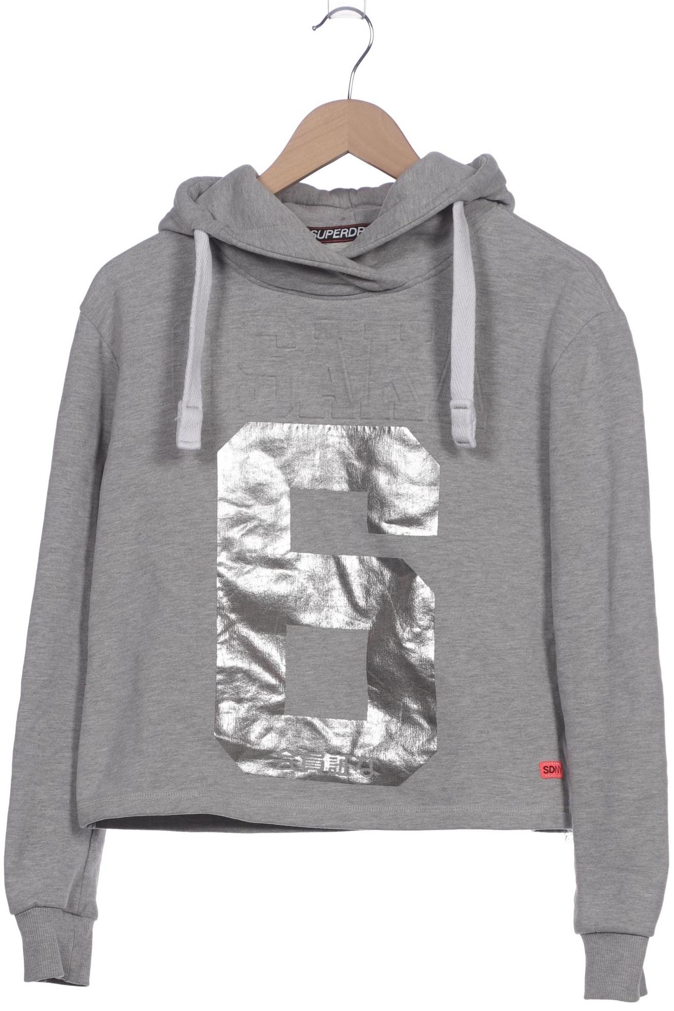 

Superdry Damen Kapuzenpullover, grau, Gr. 34