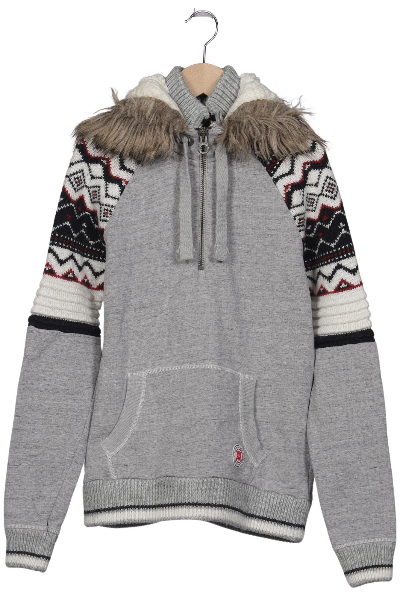 

Superdry Damen Kapuzenpullover, grau, Gr. 36