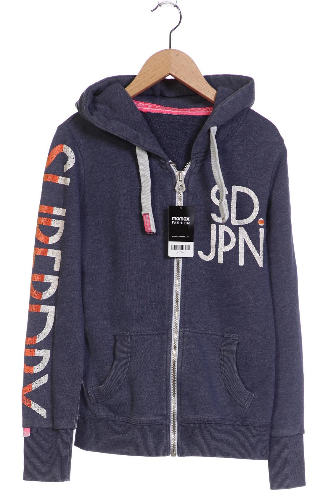 

Superdry Damen Kapuzenpullover, blau, Gr. 34