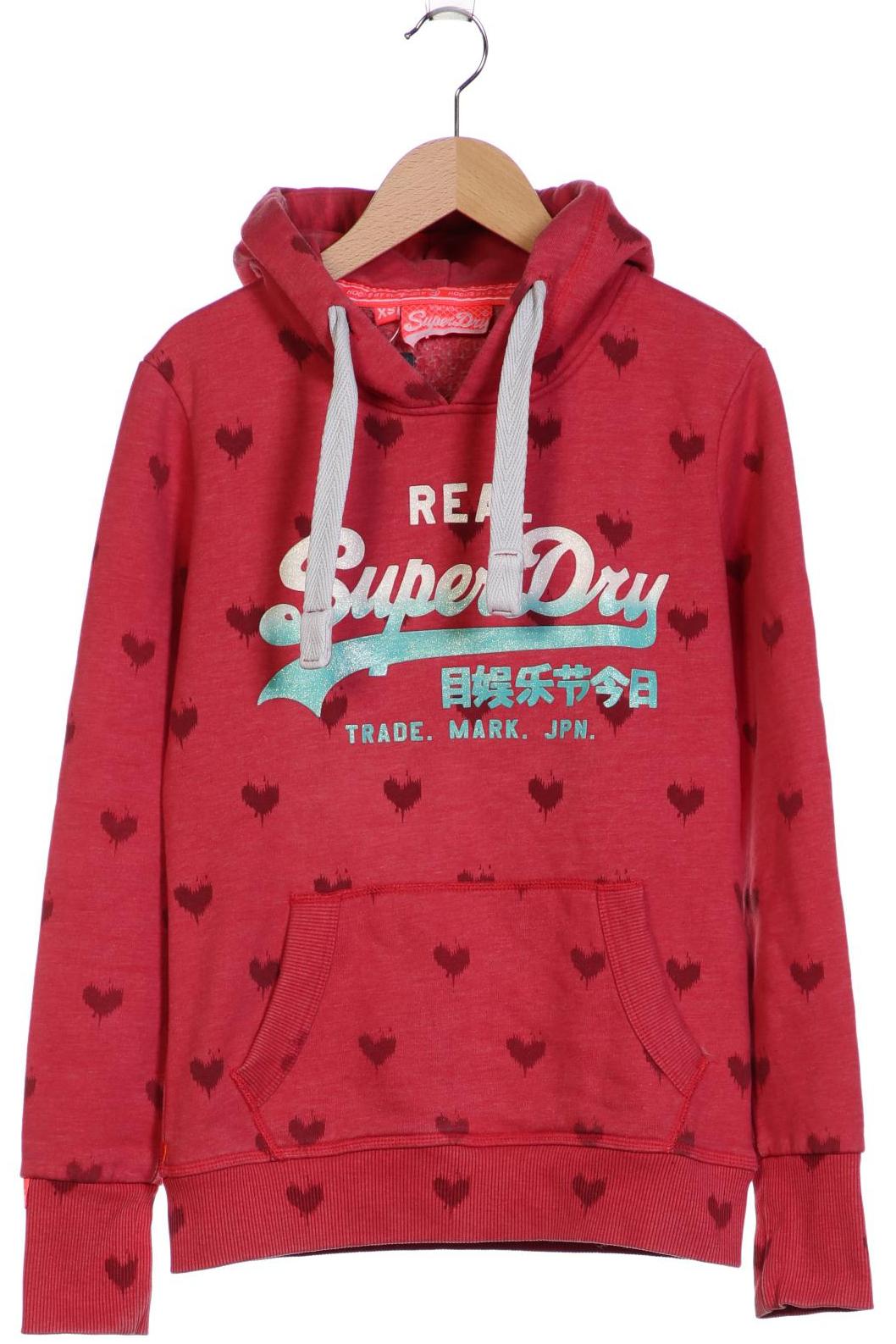 

Superdry Damen Kapuzenpullover, rot, Gr. 34