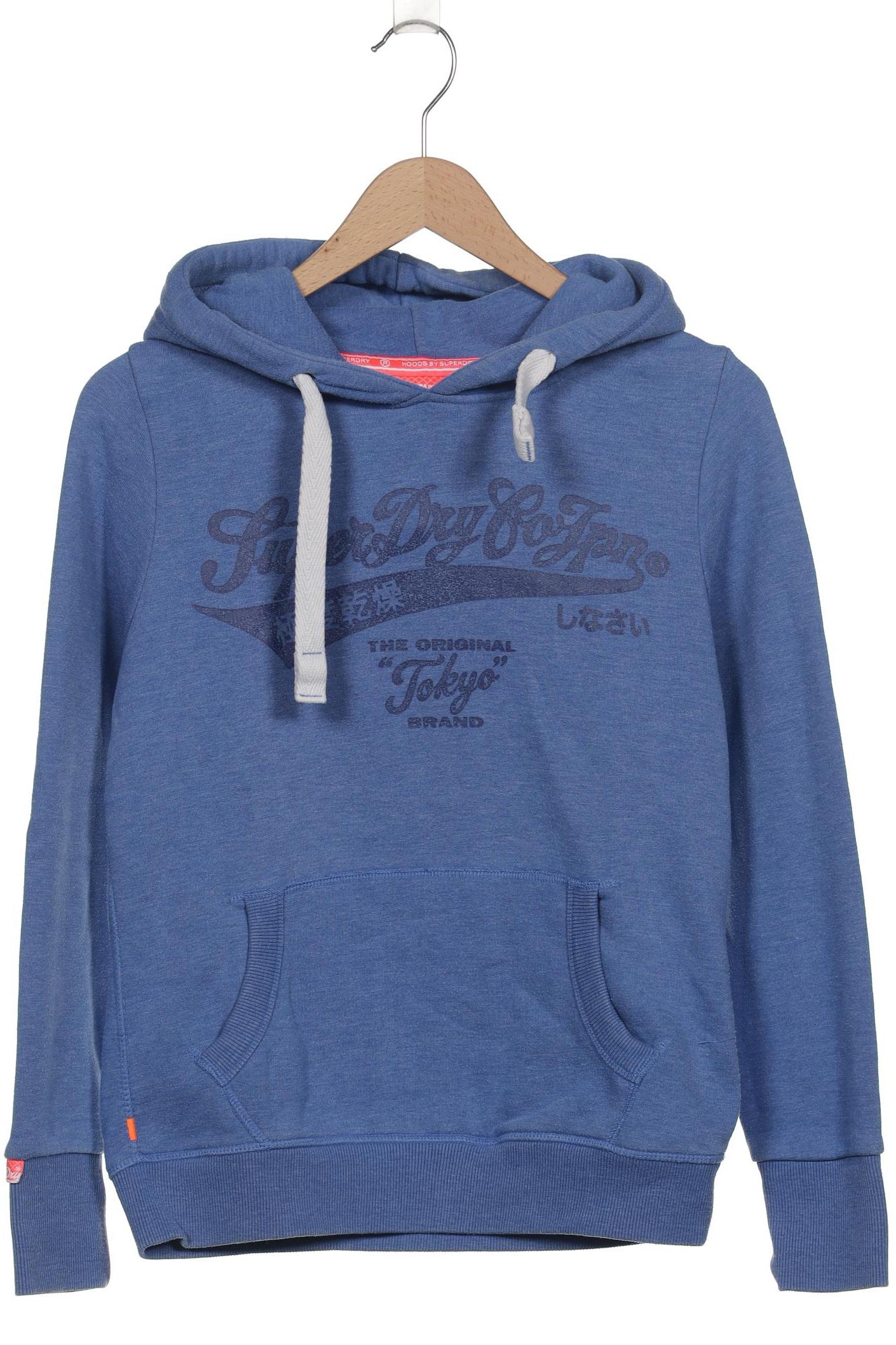 

Superdry Damen Kapuzenpullover, blau, Gr. 38