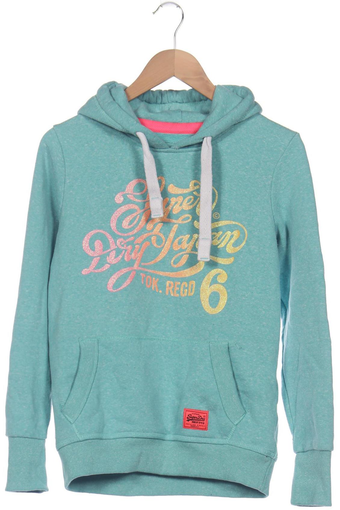 

Superdry Damen Kapuzenpullover, türkis, Gr. 38