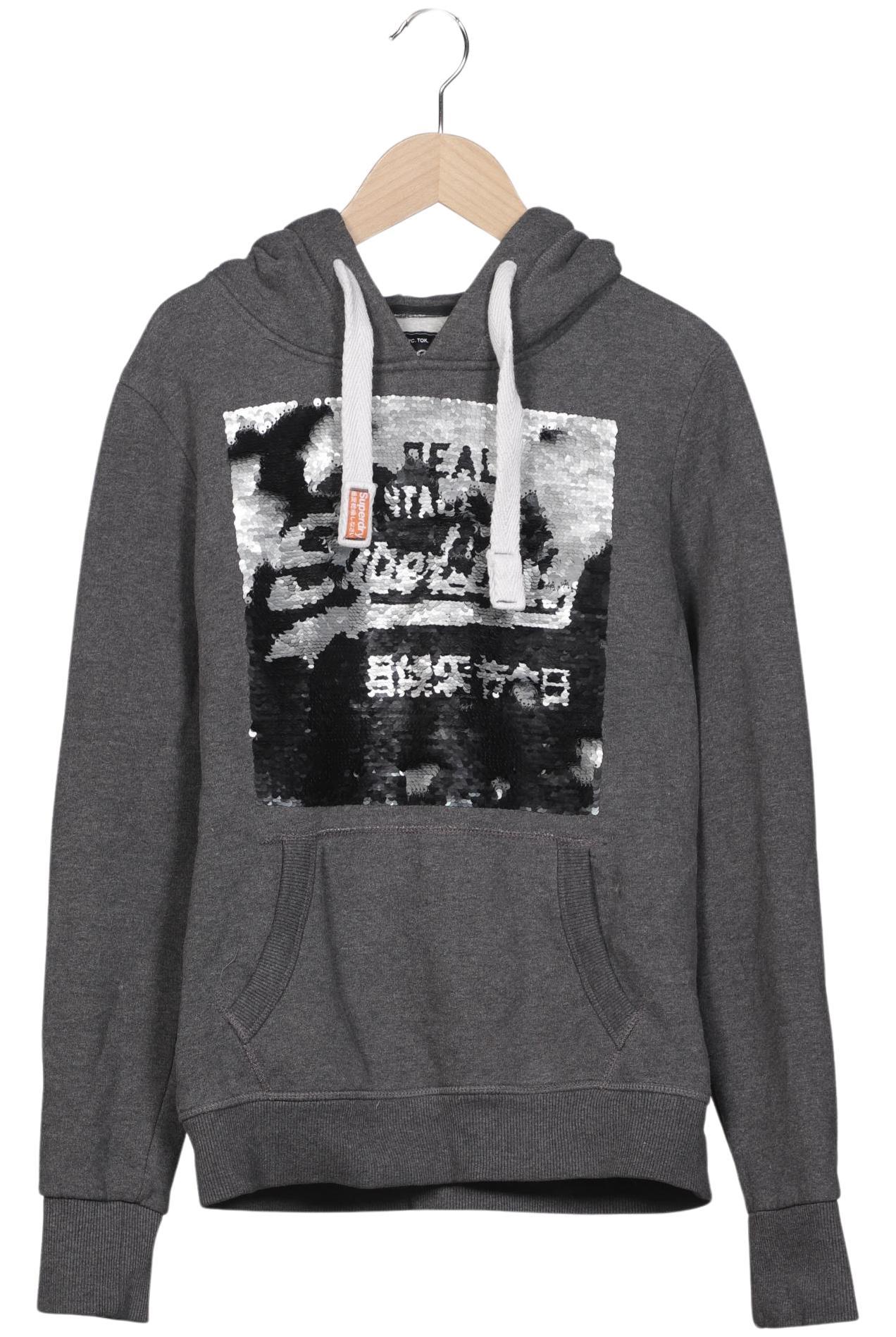 

Superdry Damen Kapuzenpullover, grau, Gr. 38