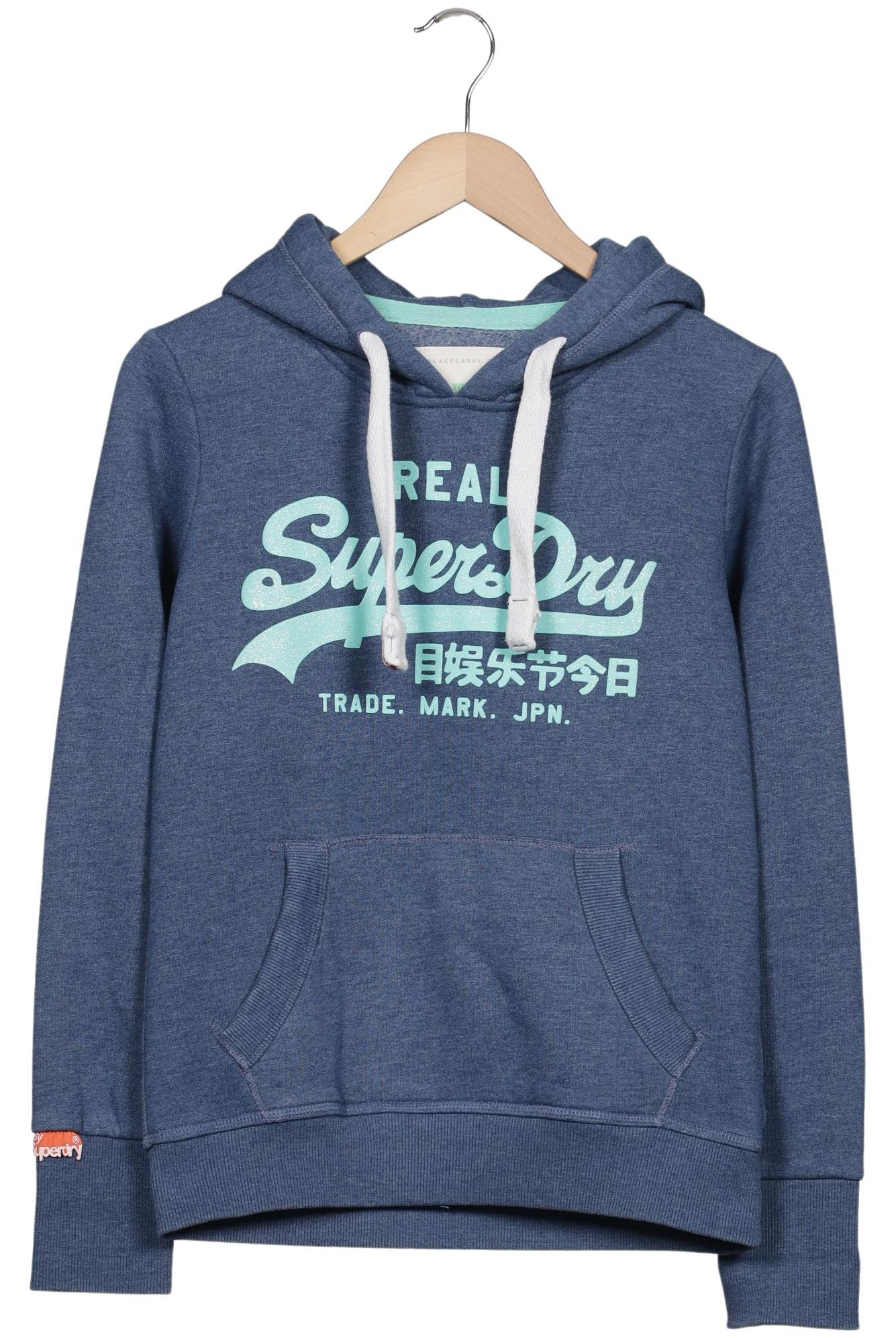 

Superdry Damen Kapuzenpullover, blau, Gr. 36